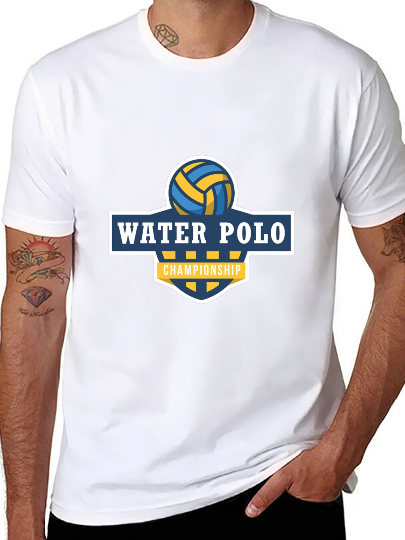 Black Water Polo Championship Graphic Tee view 8