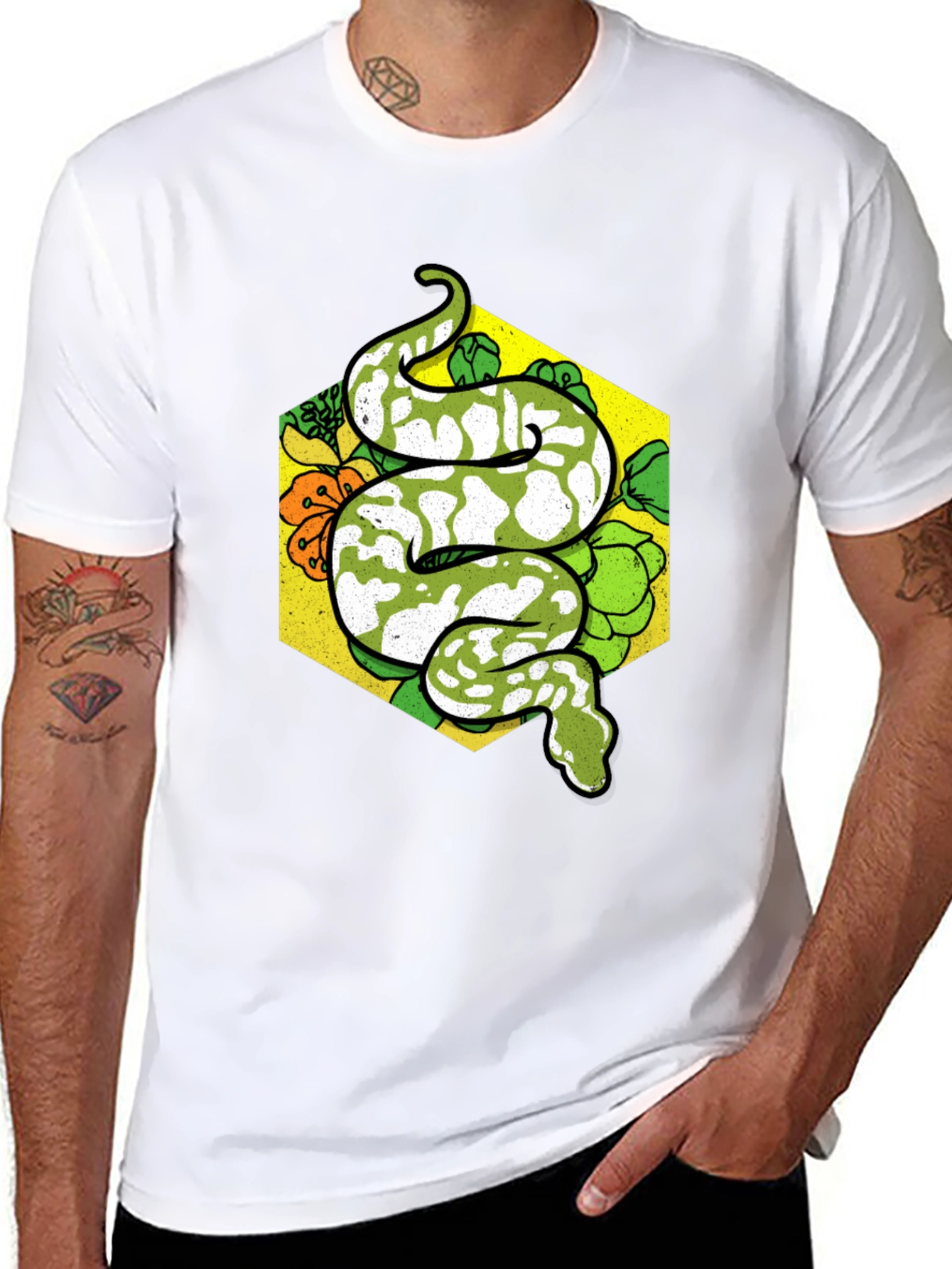 Black Snake Graphic T-Shirt - Reptile Lover Tee view 8