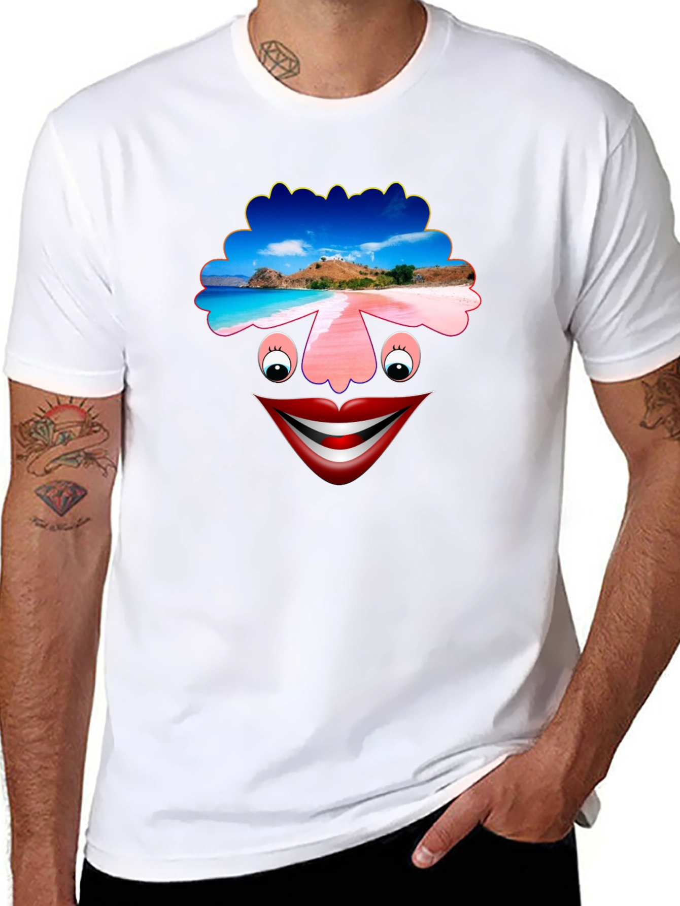 Black Funny Face Graphic T-Shirt view 8