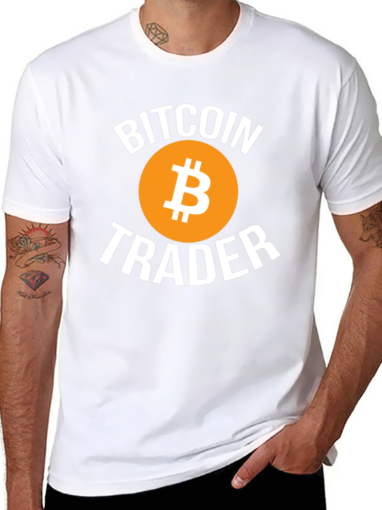 Black Bitcoin Trader Black T-Shirt Crypto Cryptocurrency Tee view 8