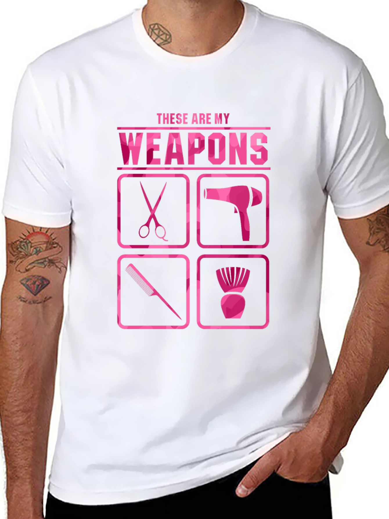 Black Hairstylist Weapons T-Shirt - Salon Life view 8