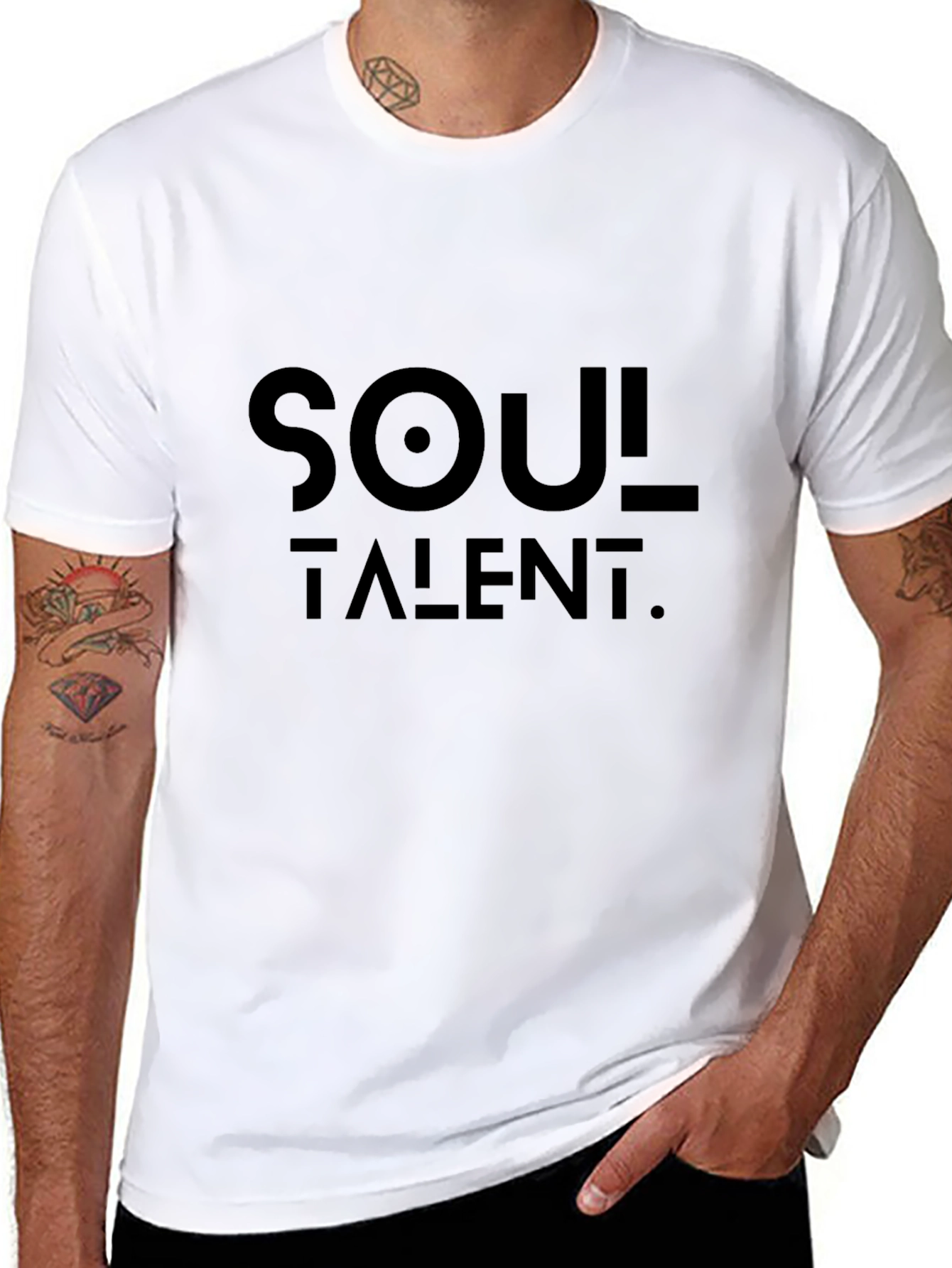 Black Soul Talent Black Graphic T-Shirt view 8