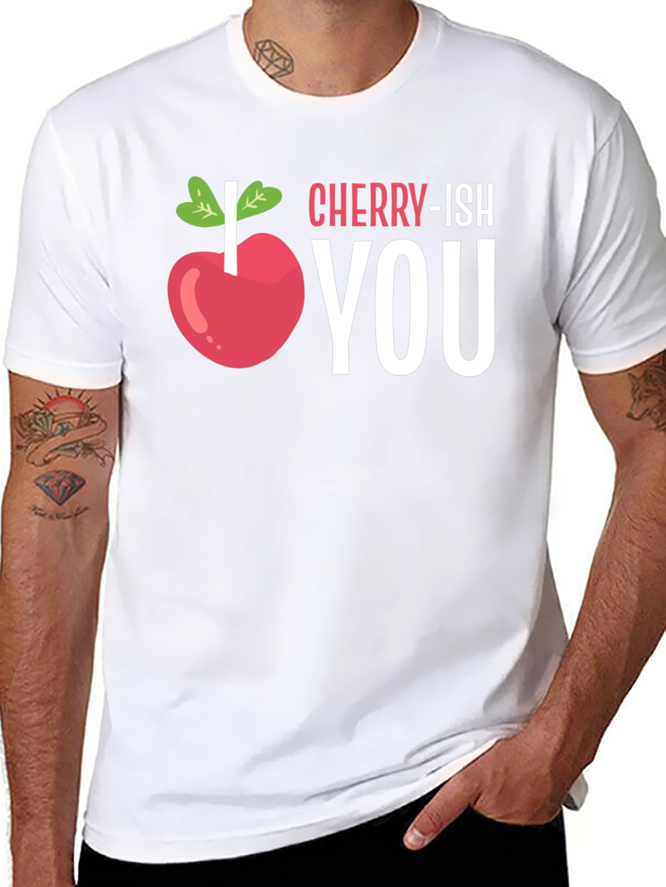 Black I Cherry-ish You Funny Graphic T-Shirt view 8