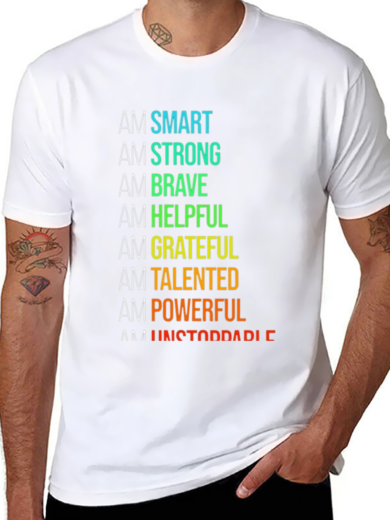 Black Affirmation T-Shirt: Smart, Strong, Brave & More! view 8