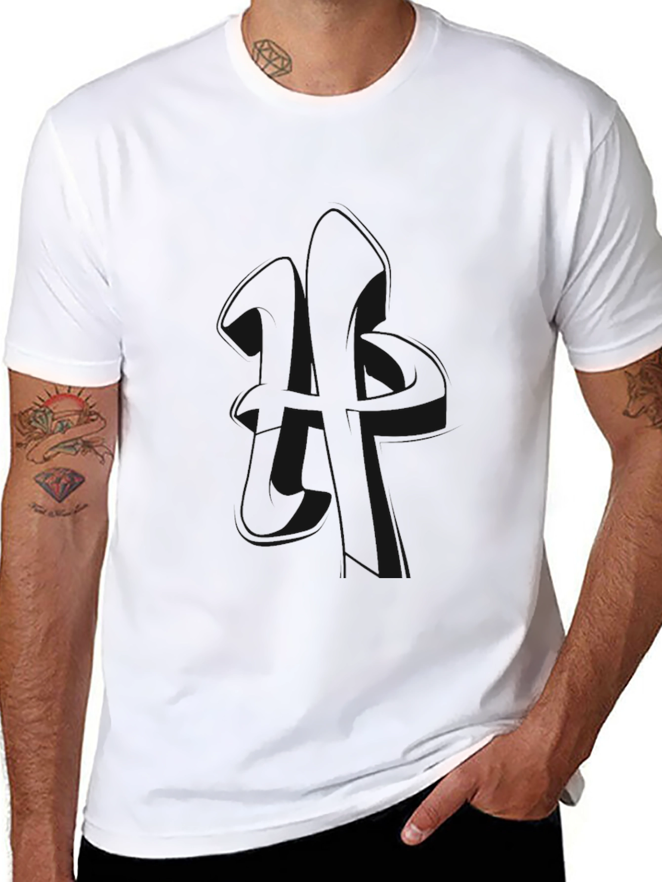 Black Men's Solid Black Crew Neck T-Shirt view 8