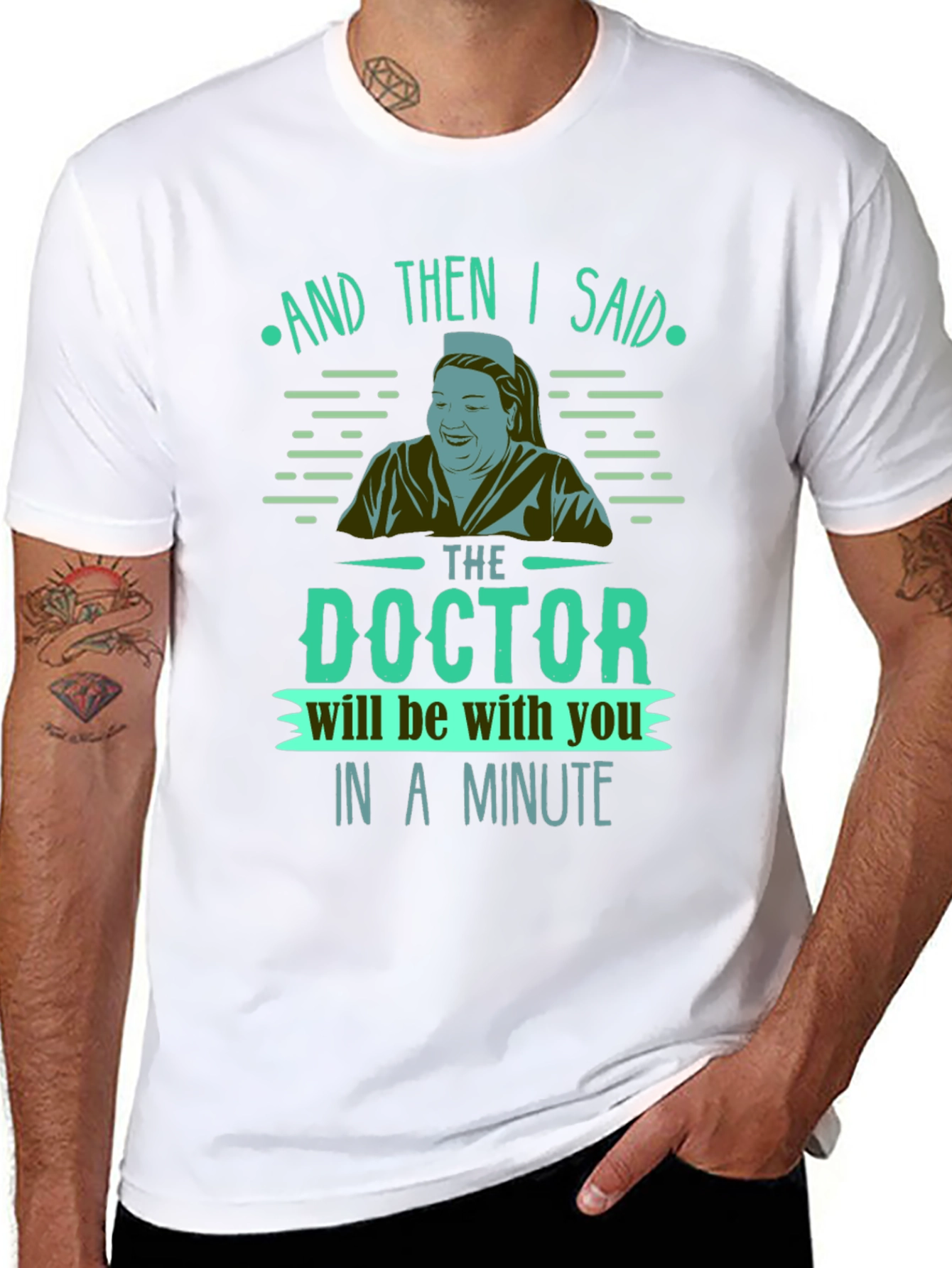 Black Funny Nurse T-Shirt - The Doctor Will See You Now view 8