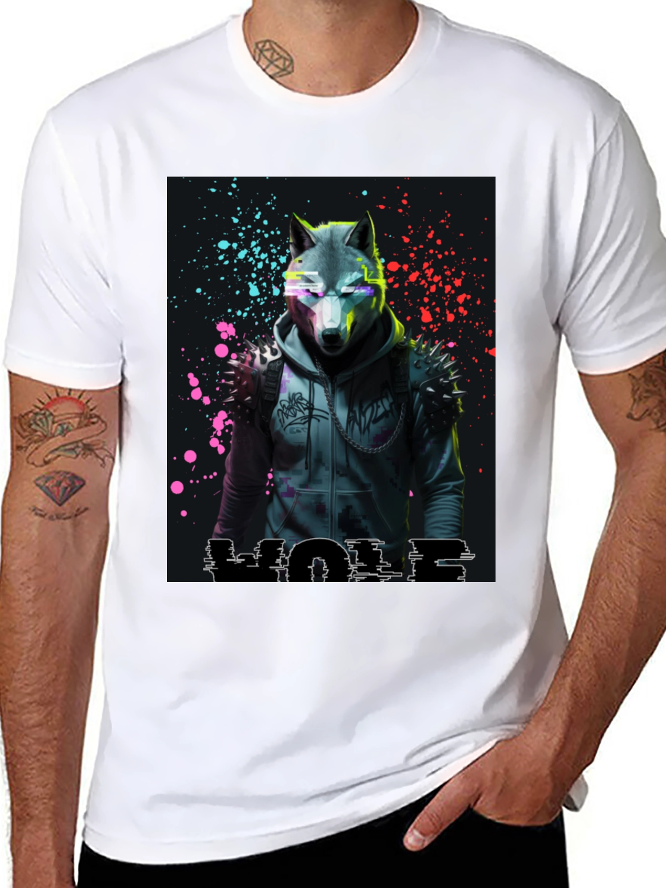 Black Wolf Graphic Tee - Urban Style view 8