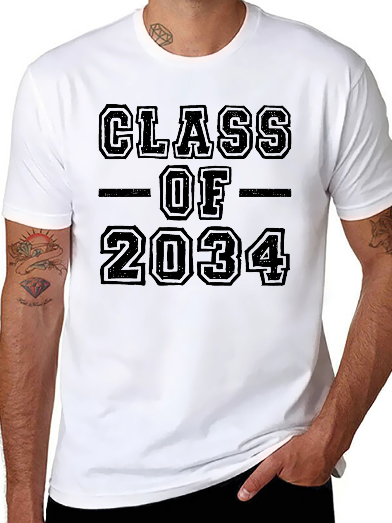 Black Class of 2034 T-Shirt view 8