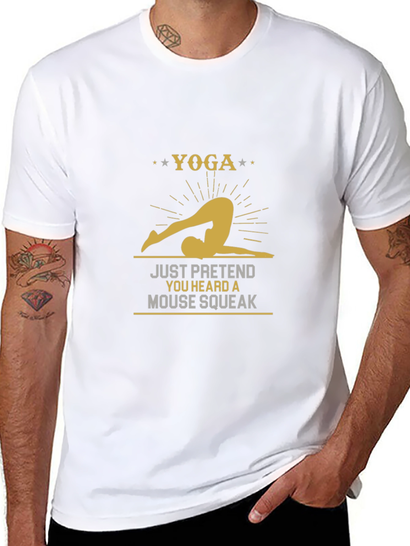 Black Yoga Mouse Squeak T-Shirt view 8