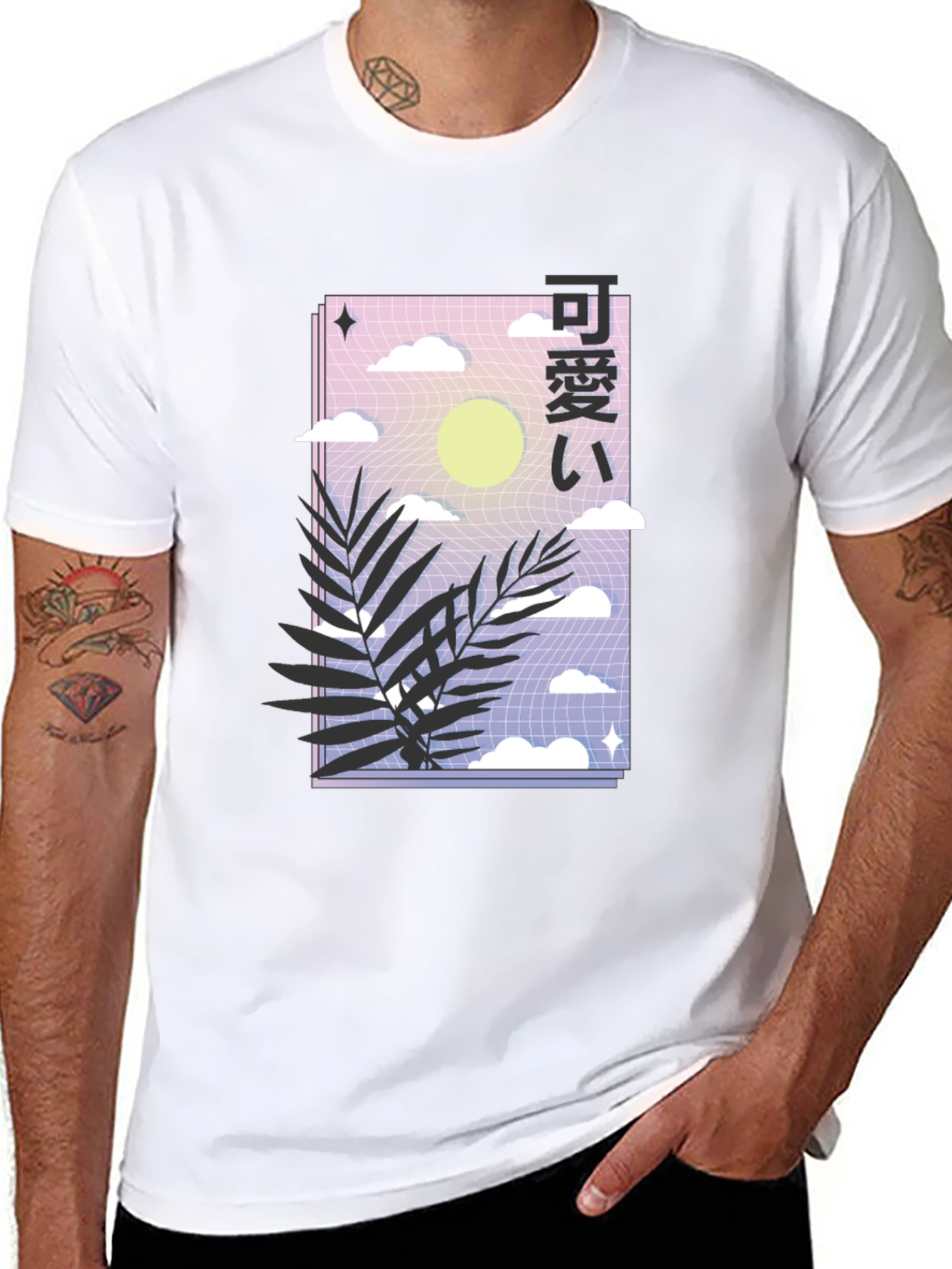Black Aesthetic Japanese T-Shirt - Kawaii Graphic Tee view 8