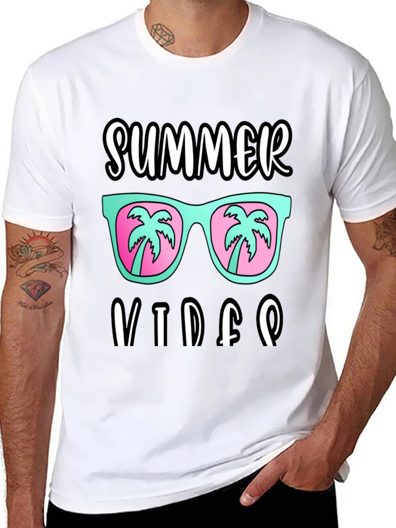 Black Summer Vibes T-Shirt view 8