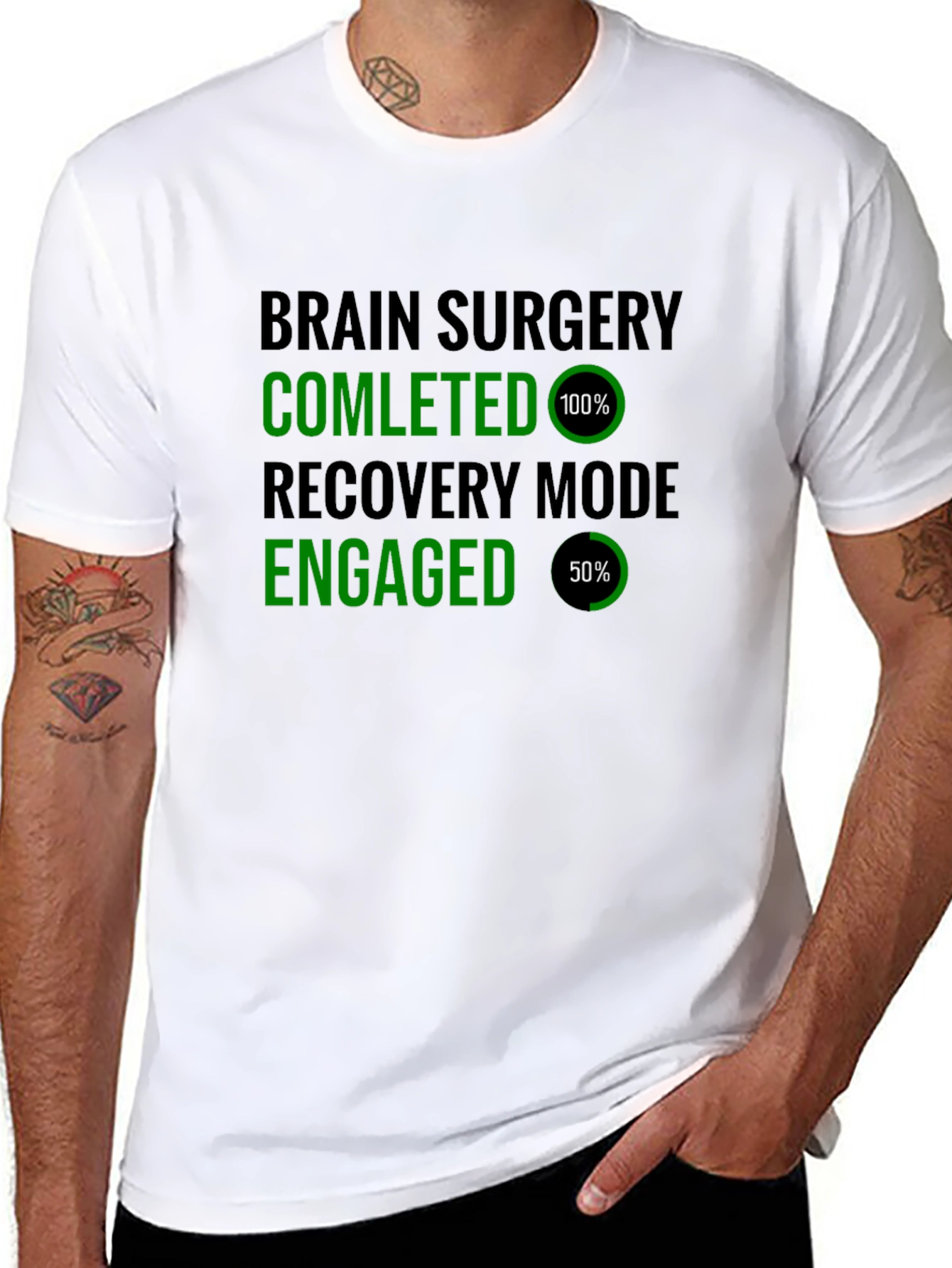 Black Brain Surgery Recovery Mode T-Shirt Funny view 8