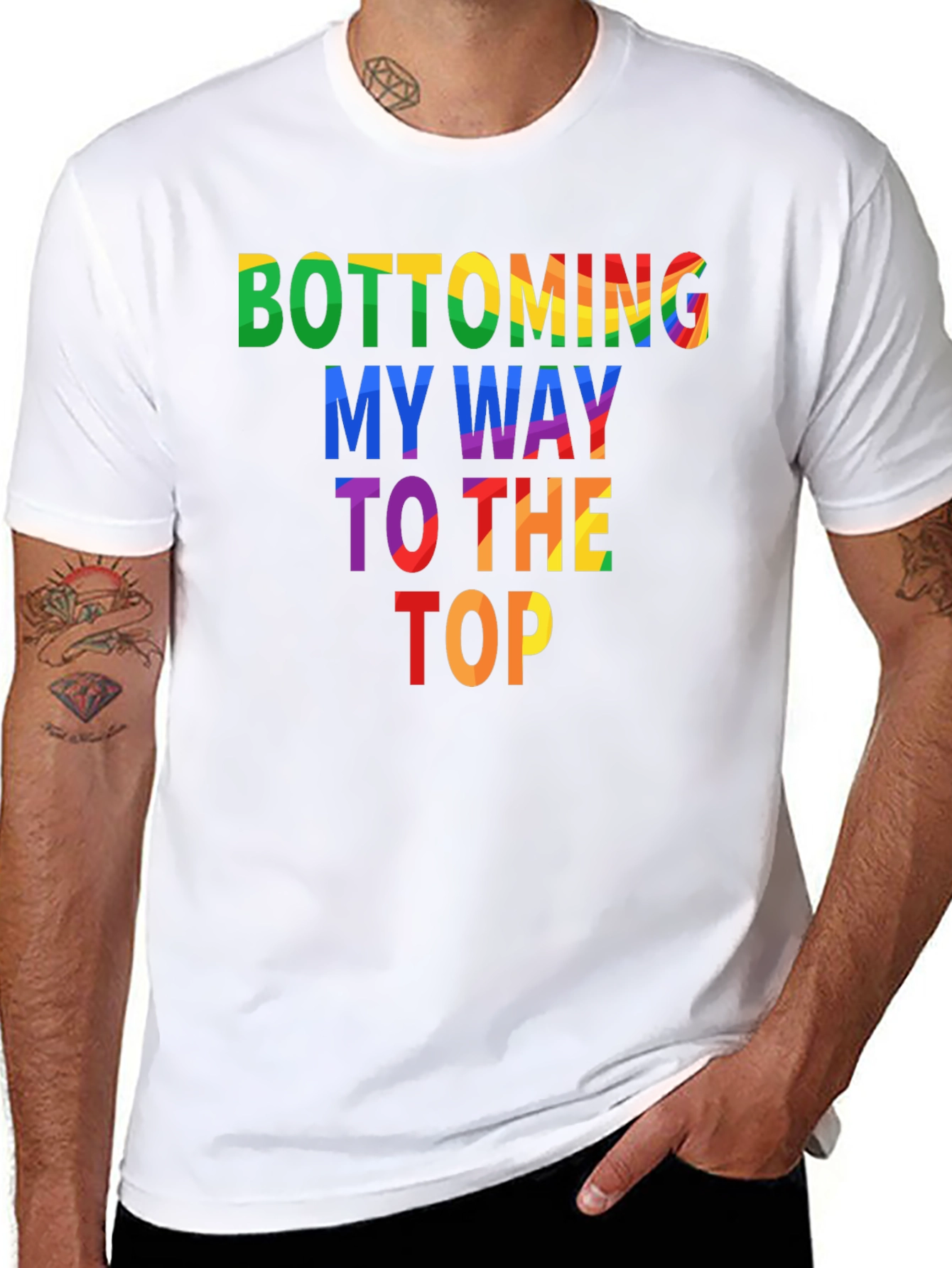 Black Bottoming My Way To The Top Graphic Tee view 8