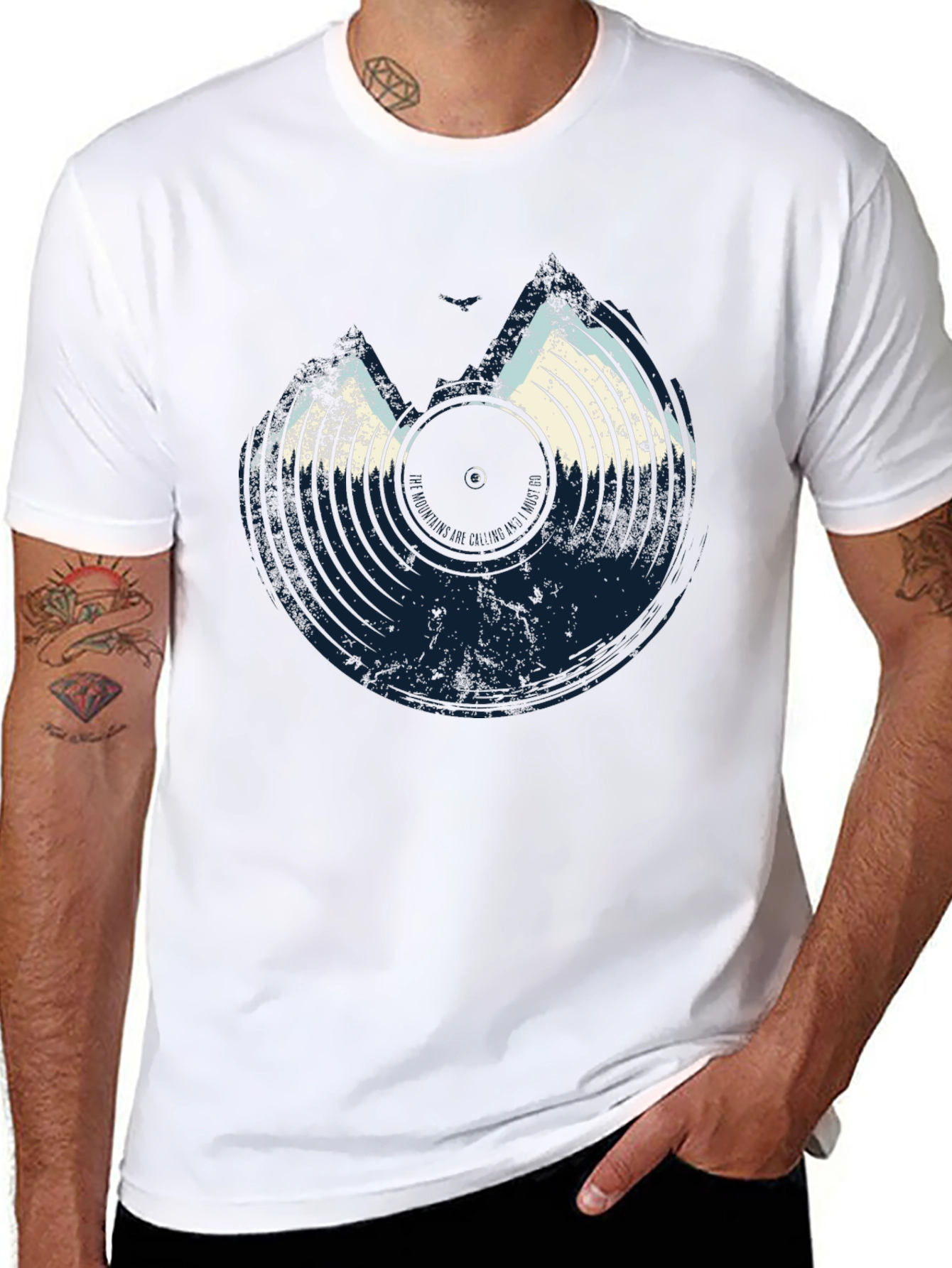 Black Vinyl Record Graphic Tee - Music Lover T-Shirt view 8