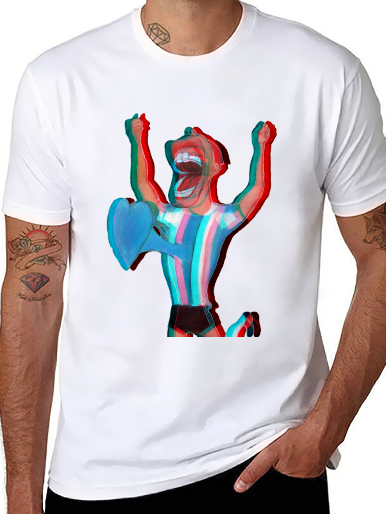 Black Stereoscopic Man T-Shirt view 8