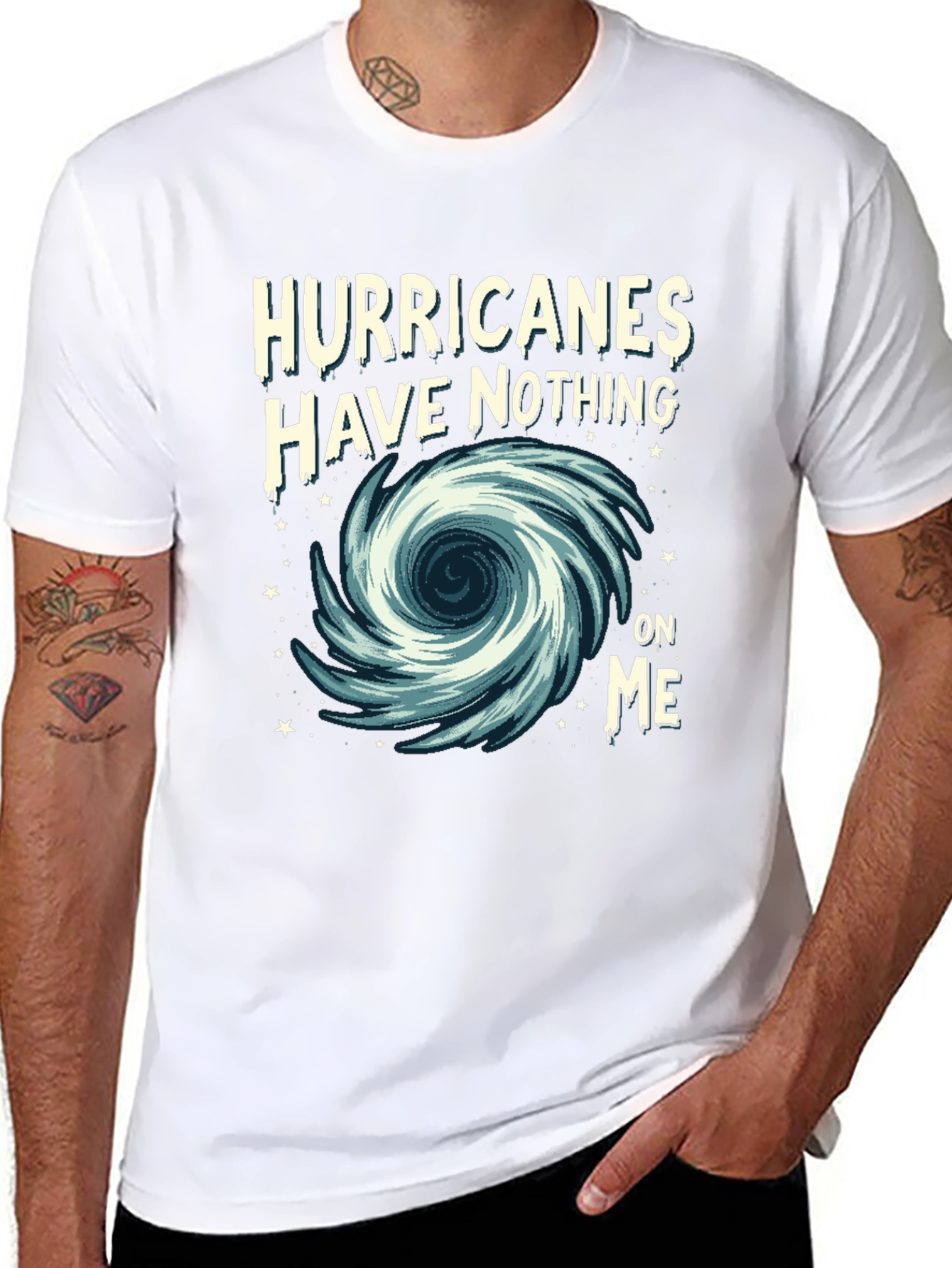 Black Hurricanes Have Nothing On Me Graphic Tee view 8