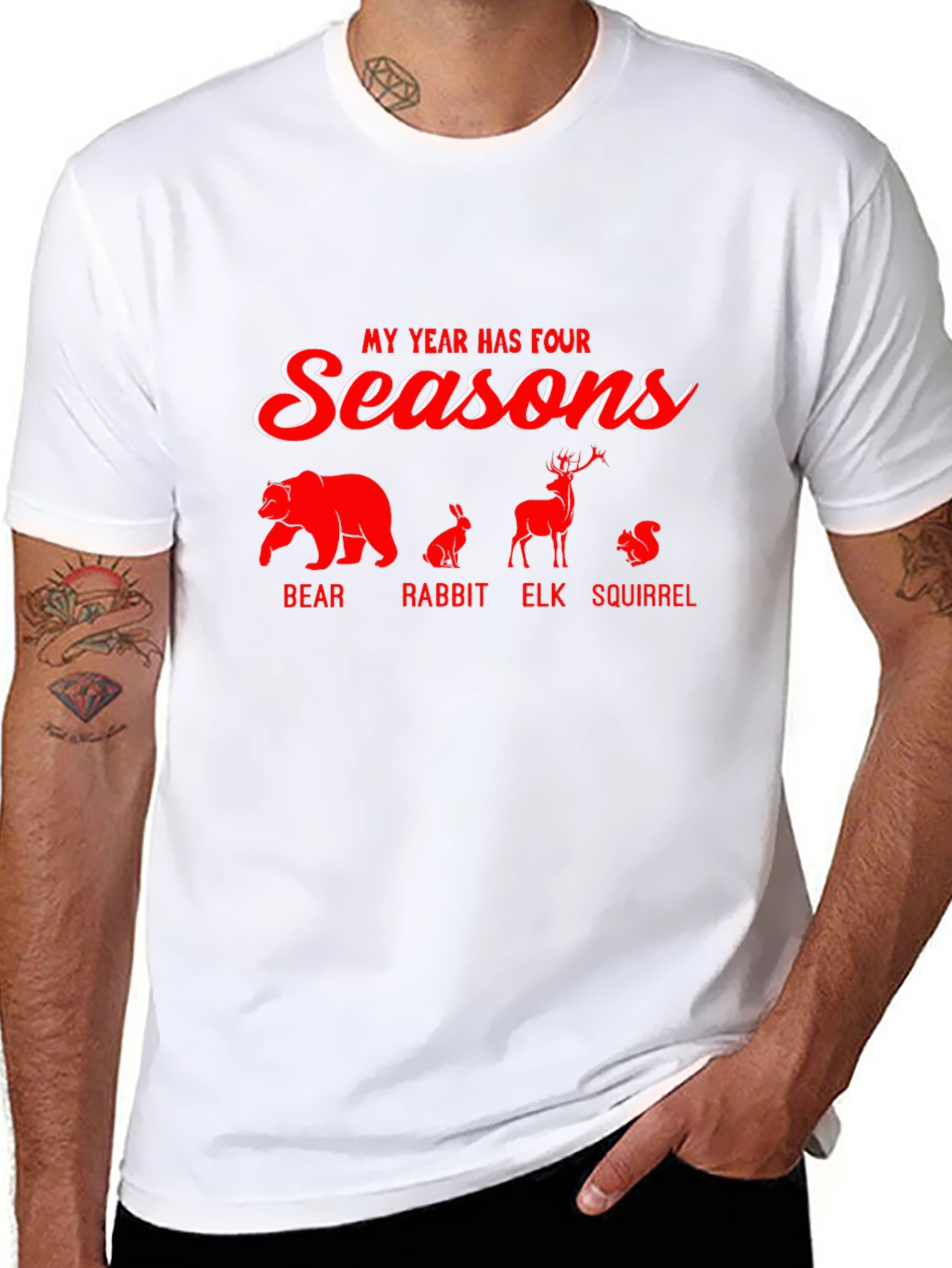Black My Year Has Four Seasons Graphic T-Shirt view 8