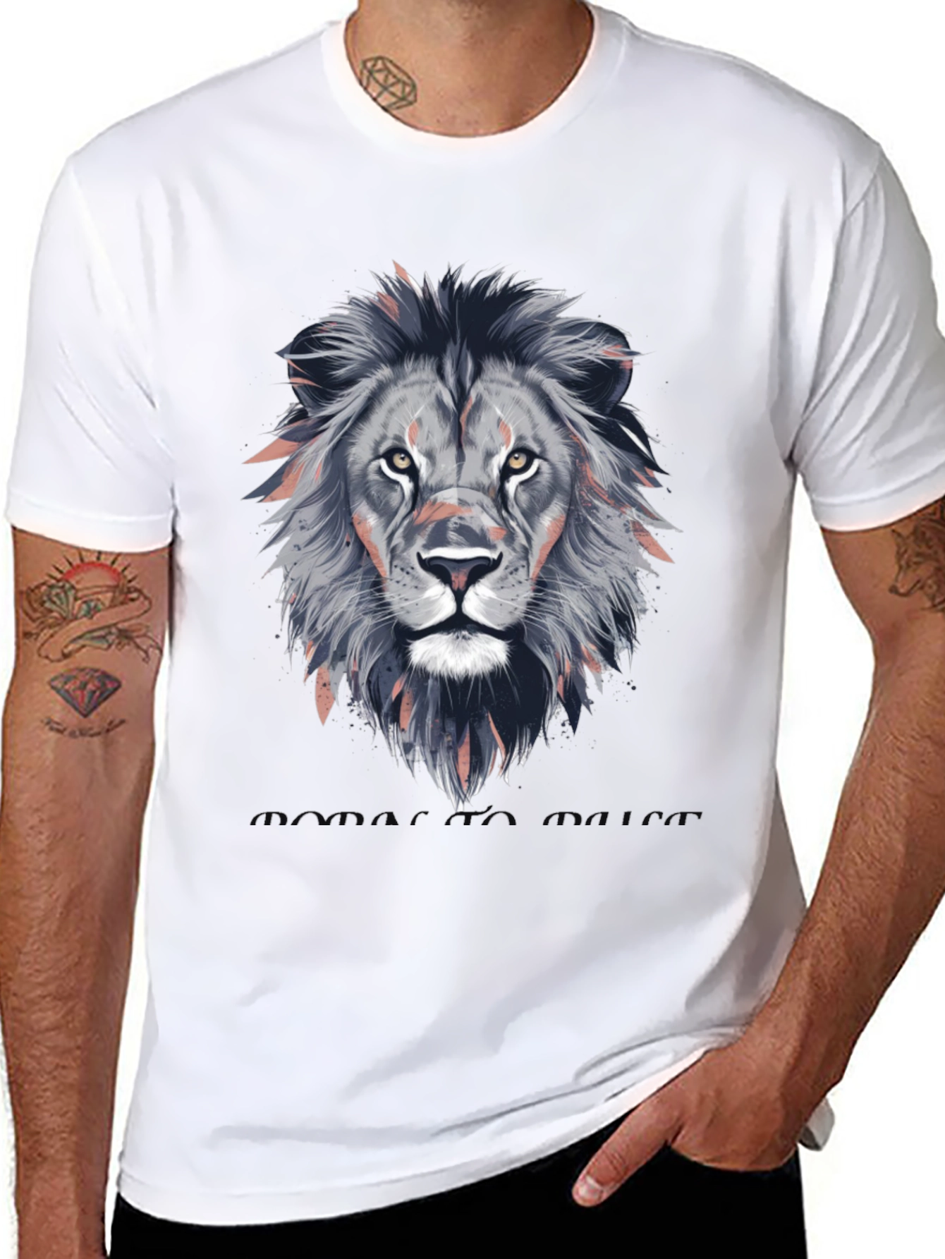 Black Lion Head Graphic T-Shirt - Stylish Animal Print Tee view 8