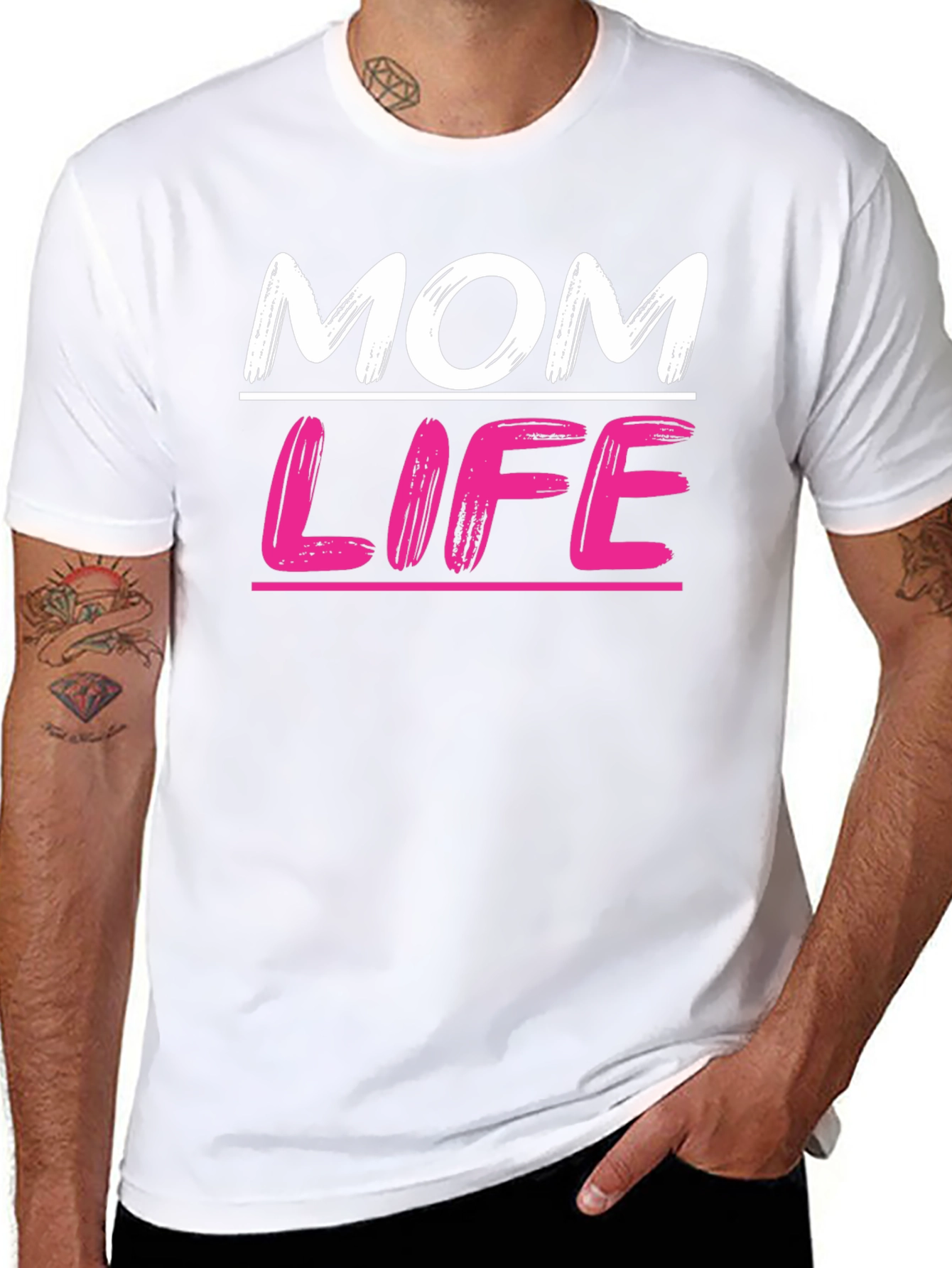 Black Mom Life Graphic Tee - Trendy Casual Top view 8