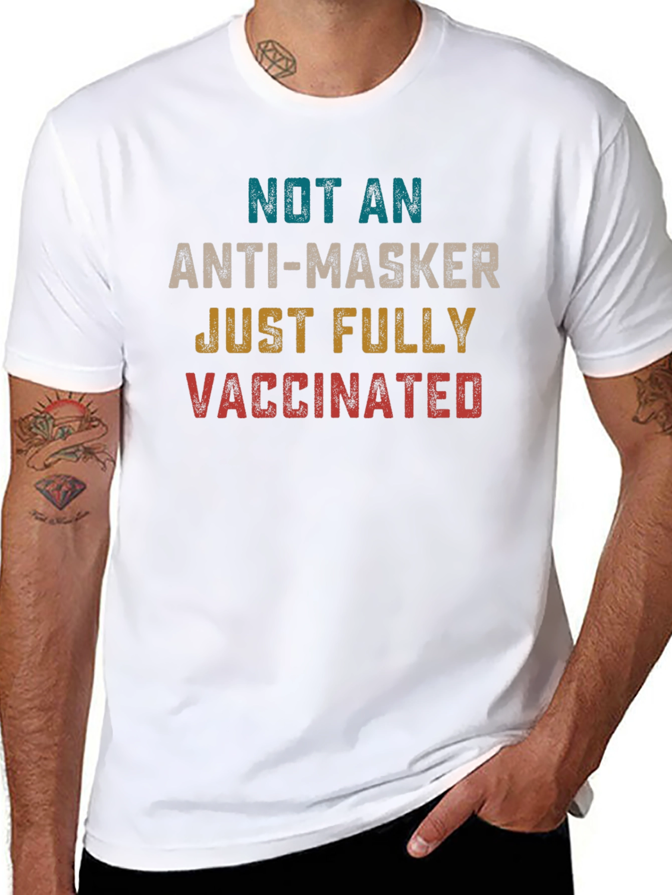 Black Fully Vaccinated Graphic Tee view 8