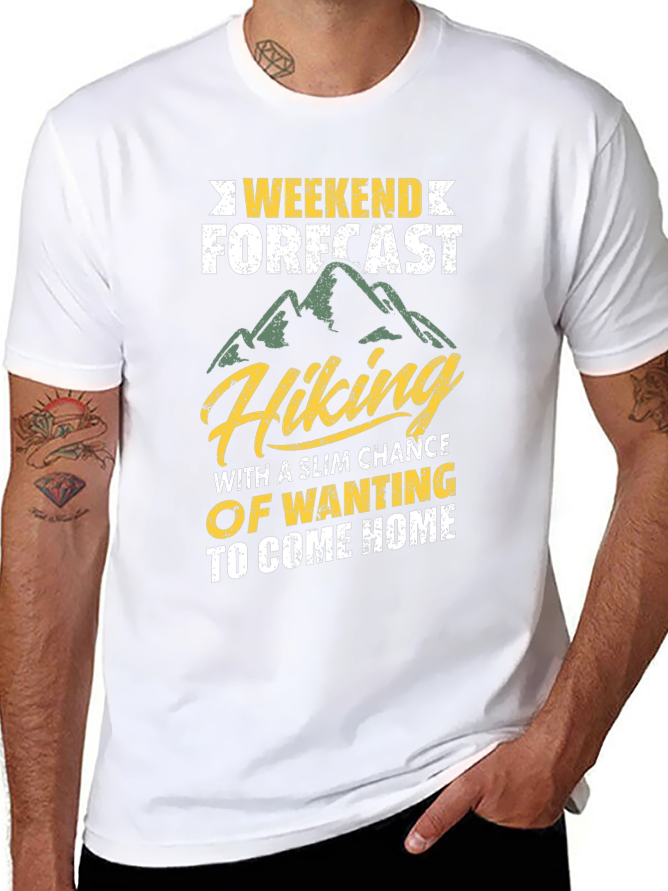 Black Hiking Forecast T-Shirt view 8