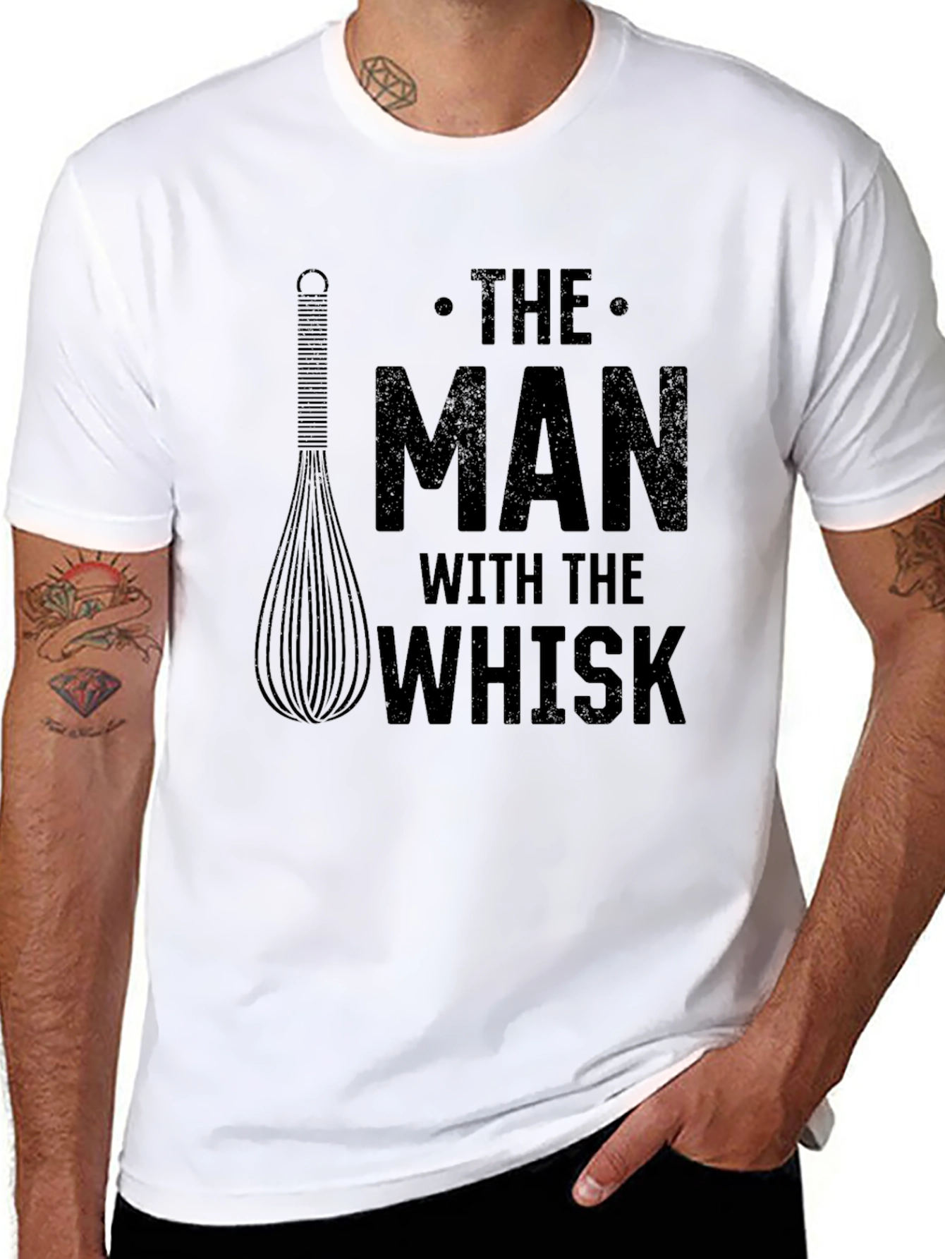 Black The Man With The Whisk Black T-Shirt view 8