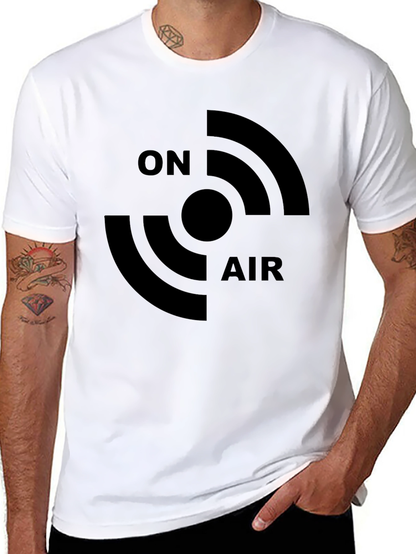 Black On Air Black Graphic T-Shirt view 8