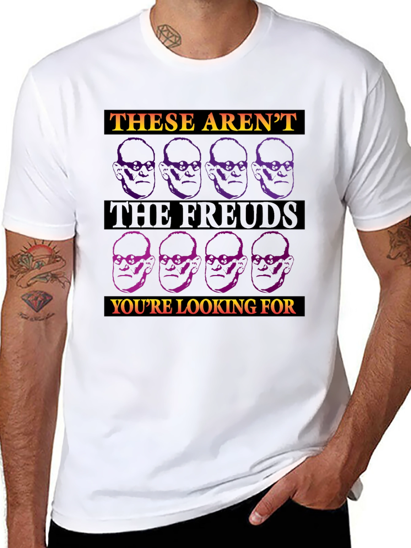 Black These Aren't The Freuds You're Looking For T-Shirt view 8