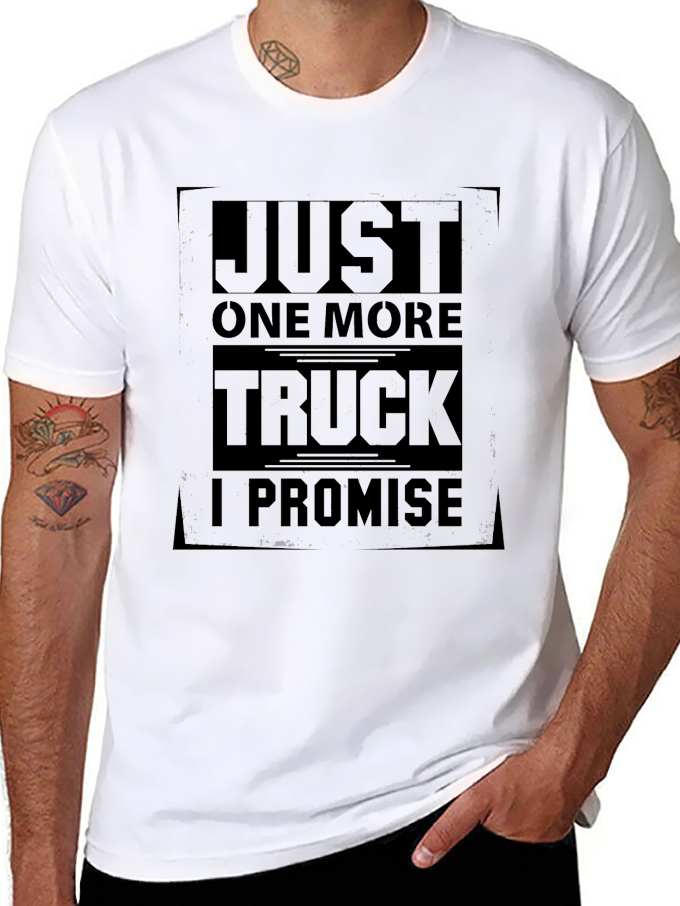 Black Just One More Truck T-Shirt view 8