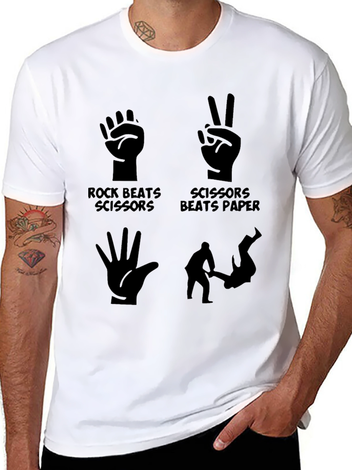 Black Rock Paper Scissors Shirt view 8