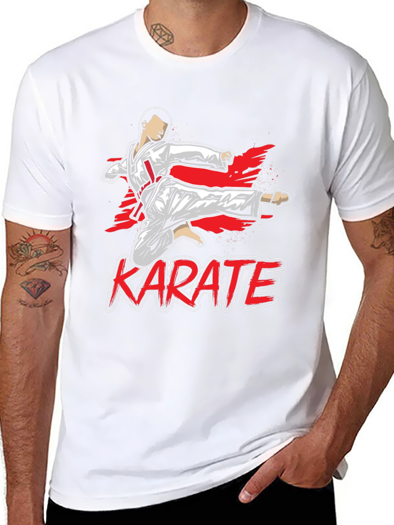 Black Karate Kick Graphic T-Shirt - Martial Arts Tee view 8
