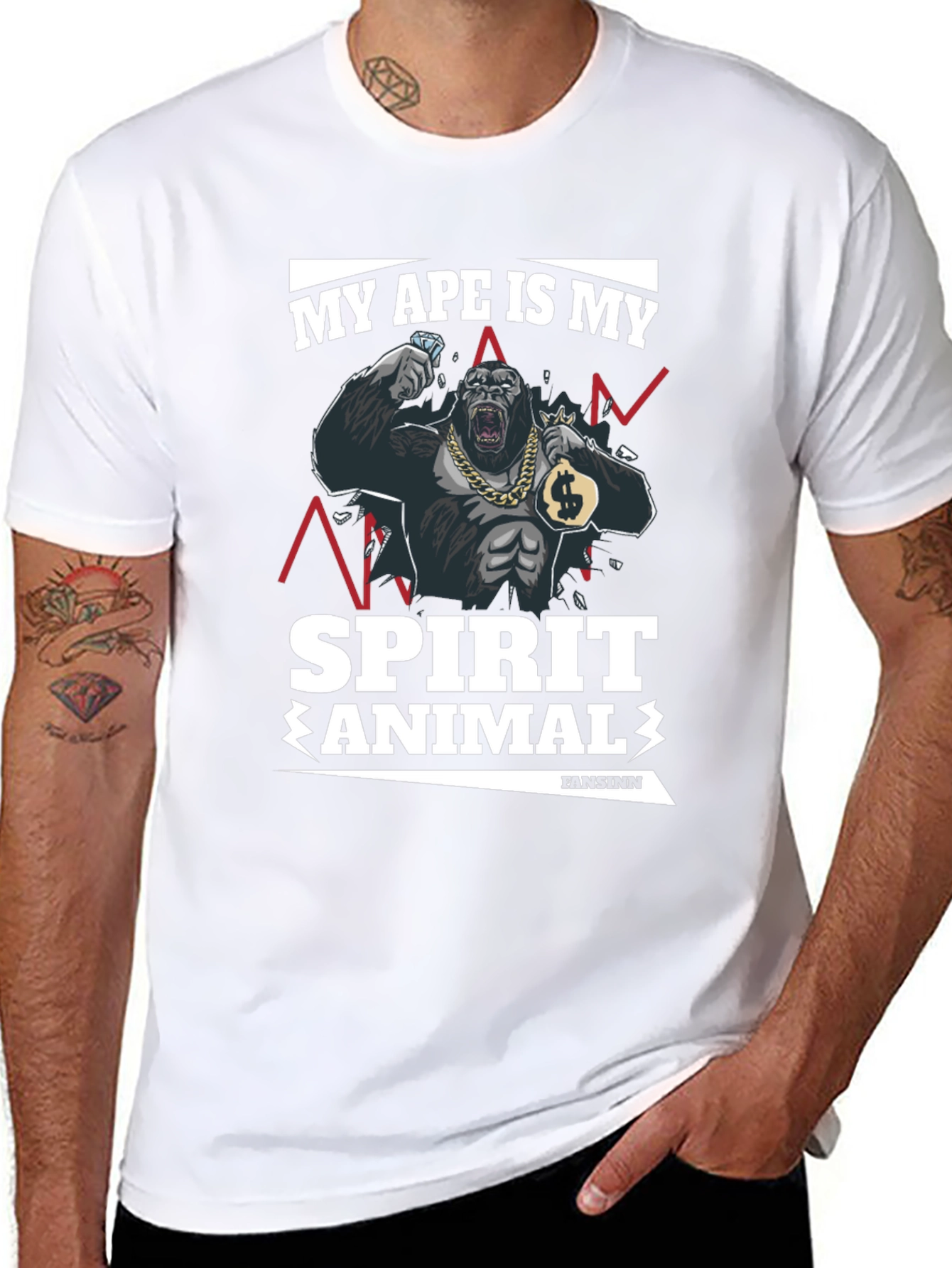 Black Ape Spirit Animal Graphic T-Shirt view 8