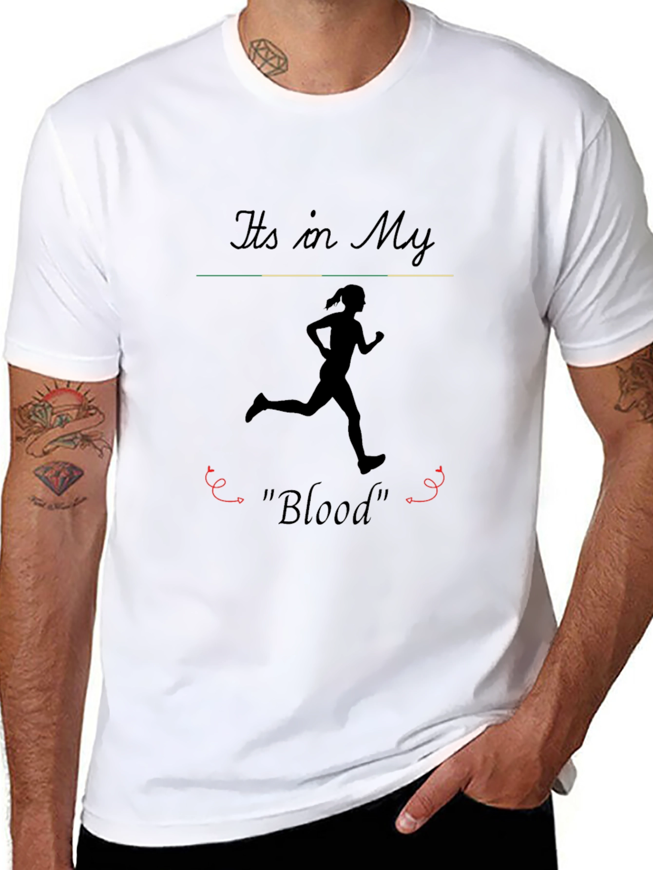 Black Running Is In My Blood T-Shirt view 8