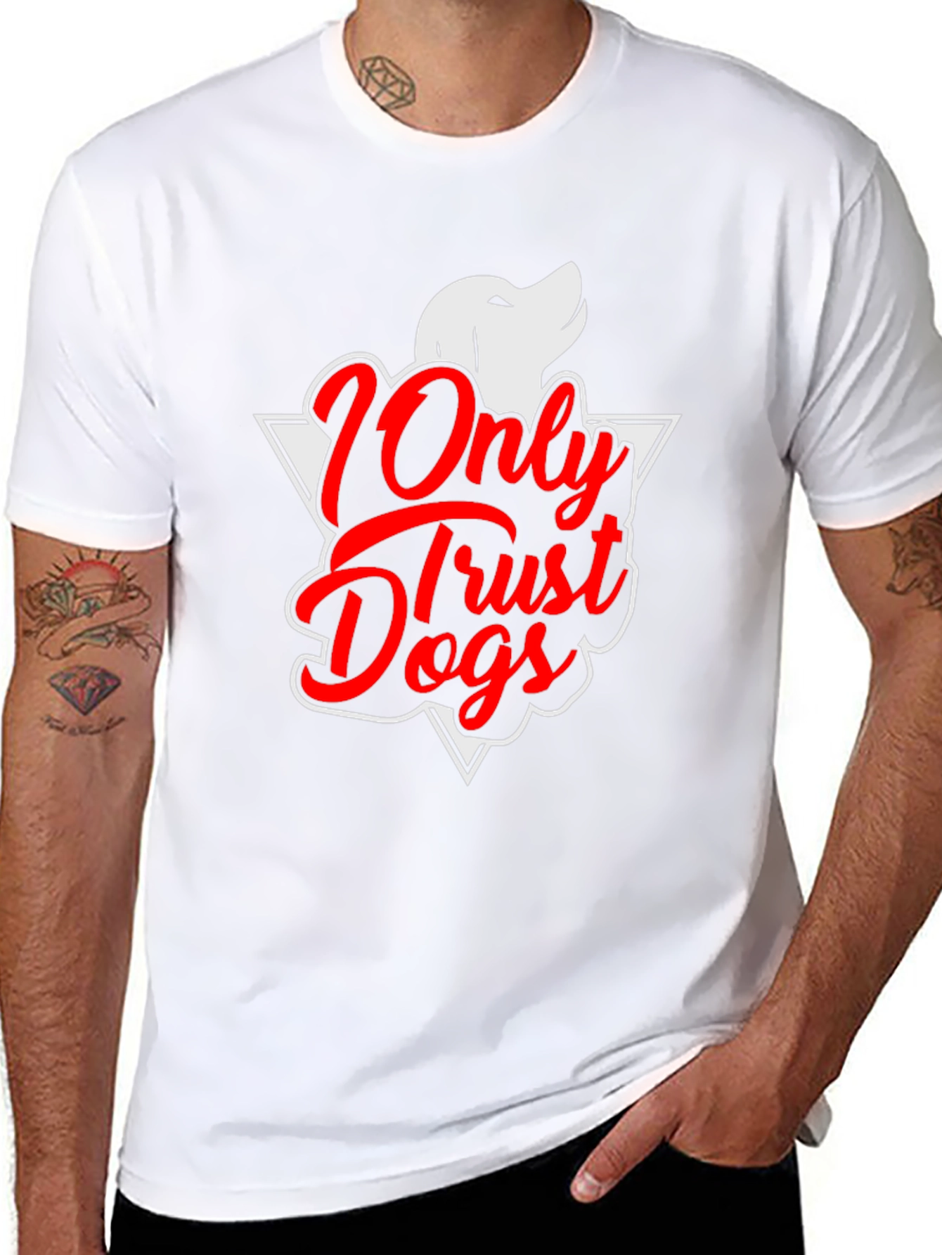 Black Only Trust Dogs Graphic T-Shirt view 8