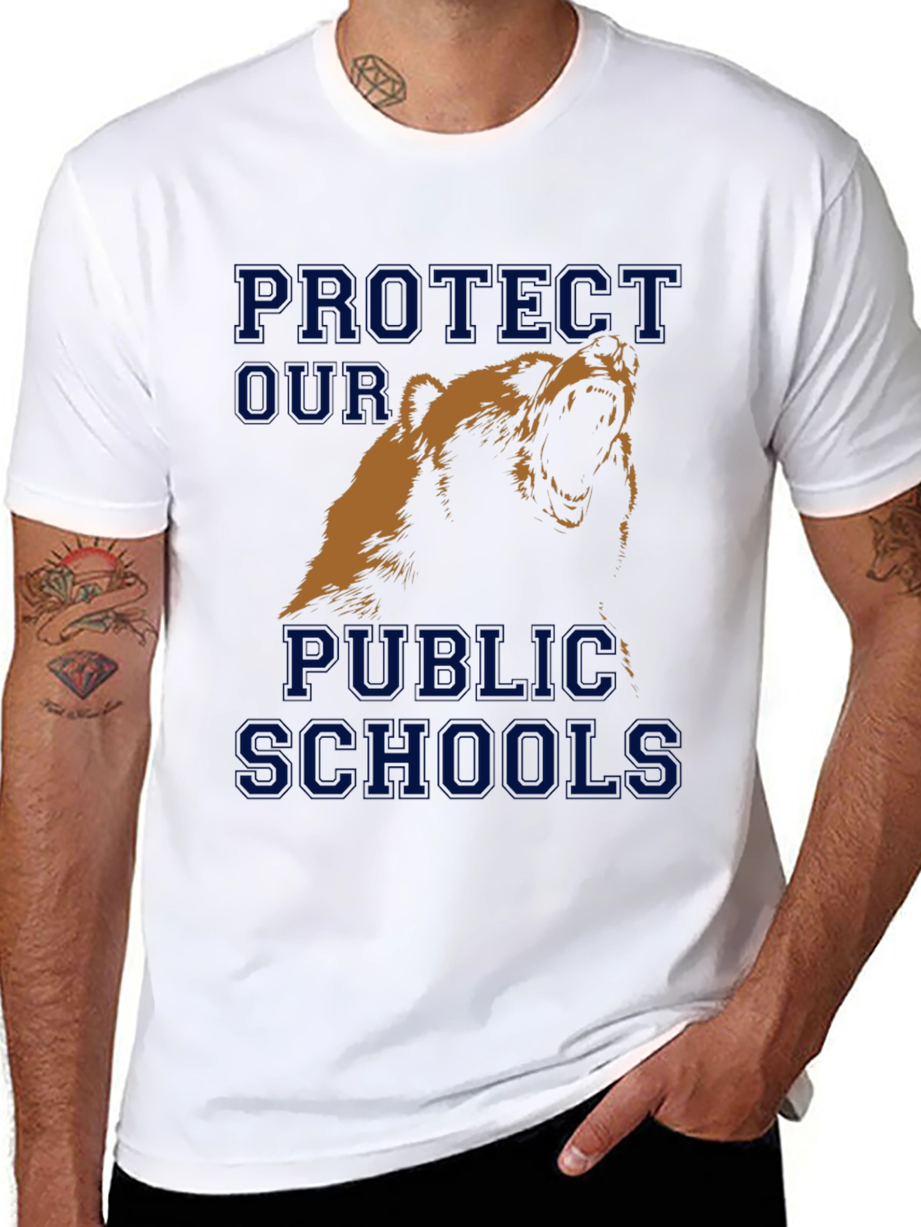 Black Protect Our Public Schools Graphic T-Shirt view 8
