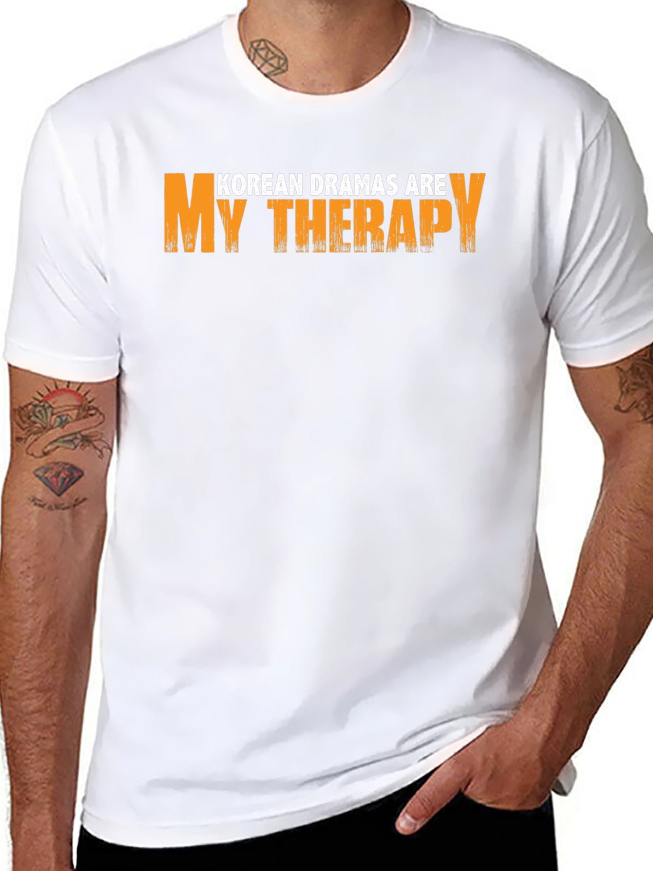 Black Korean Dramas Are My Therapy Graphic T-Shirt view 8
