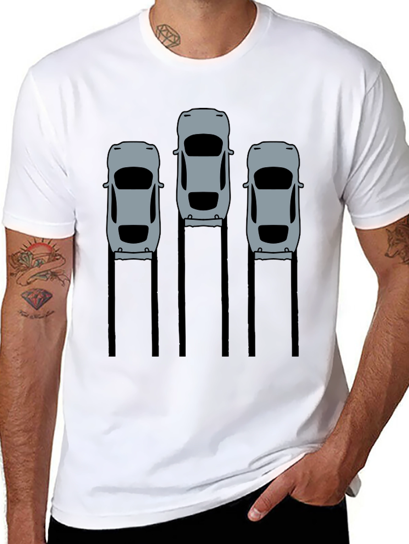 Black Car Enthusiast Black Graphic Tee view 8