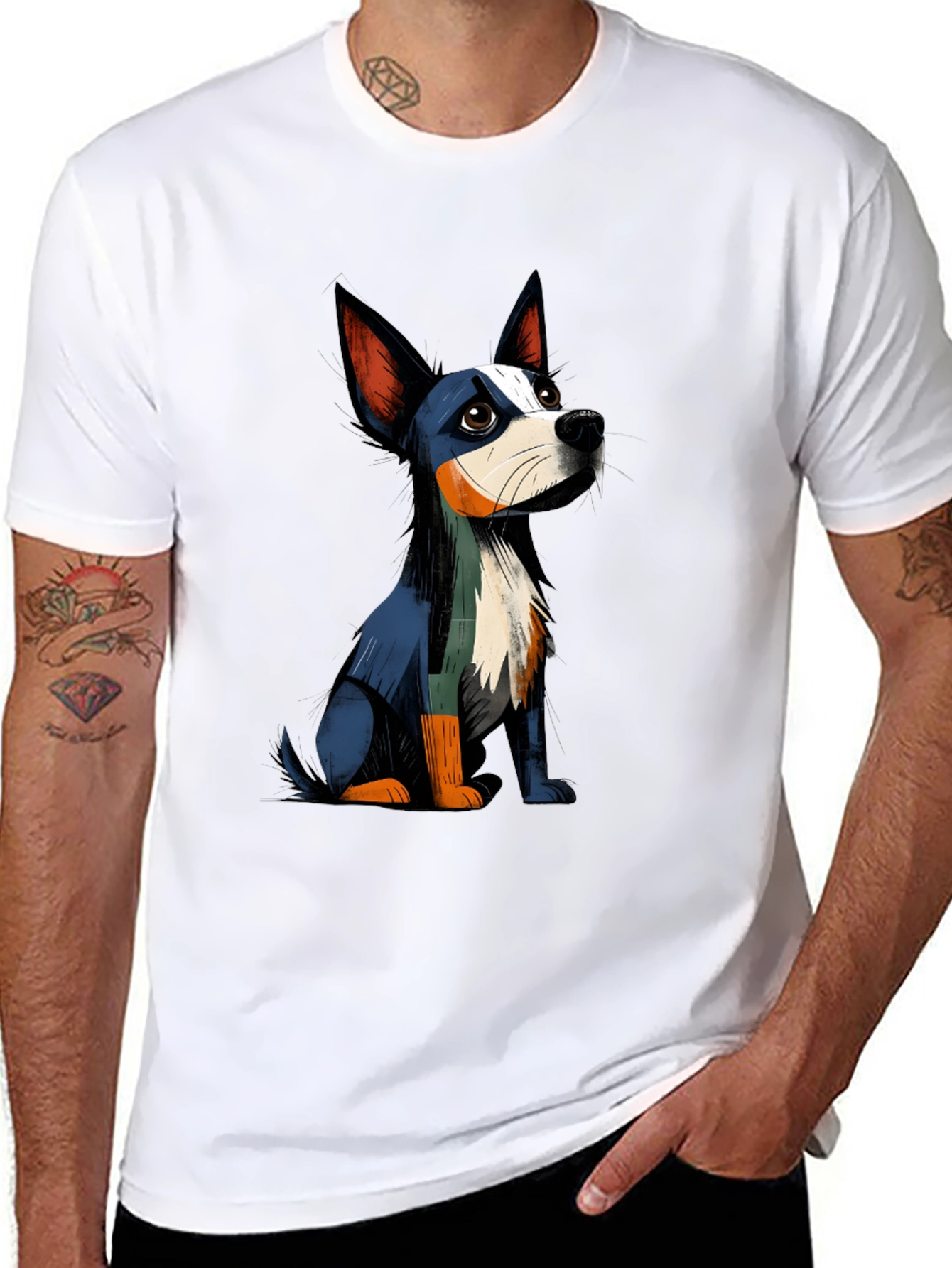 Black Dog Graphic Tee - Men's Black T-Shirt view 8