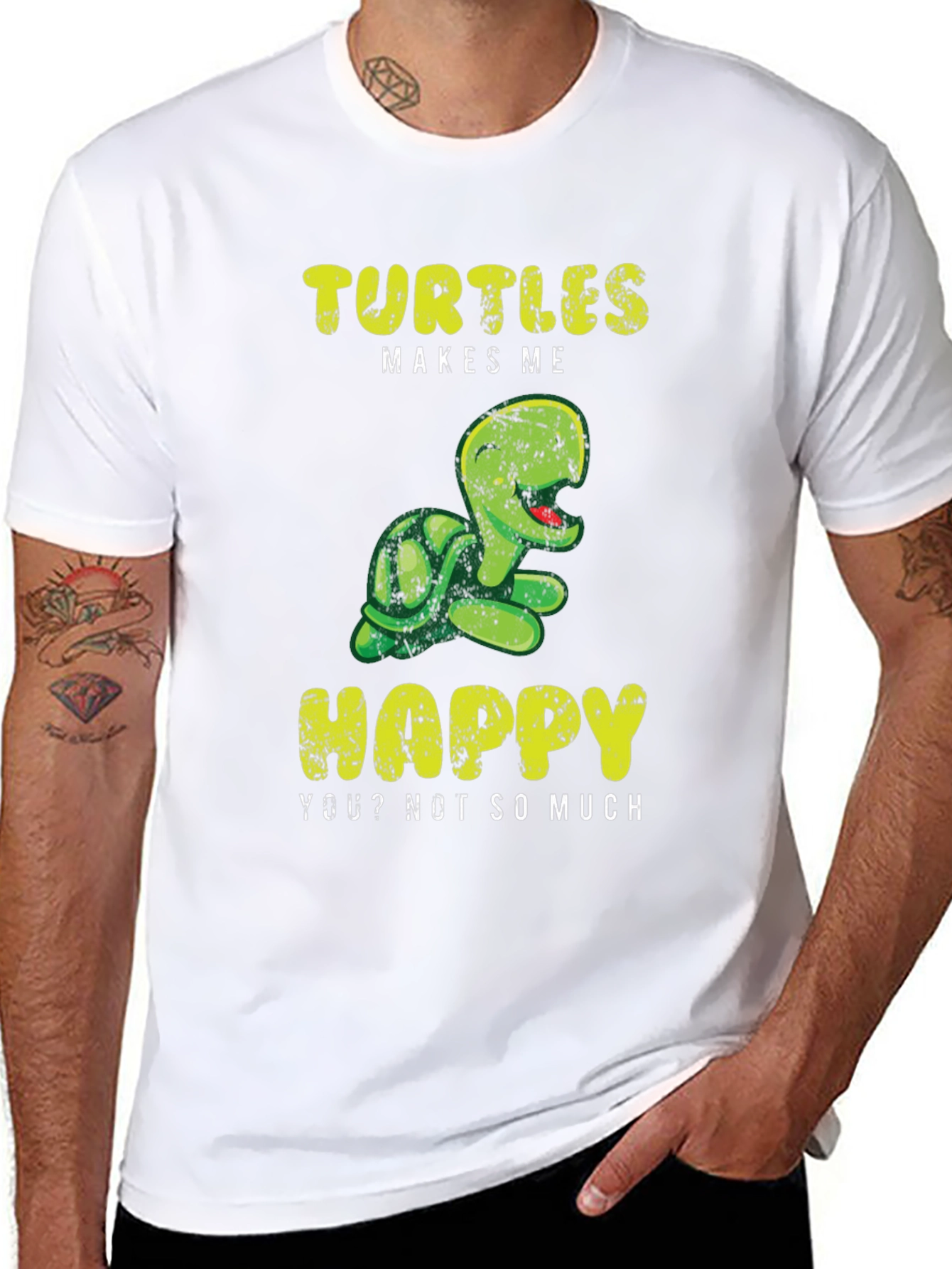 Black Turtles Make Me Happy T-Shirt view 8