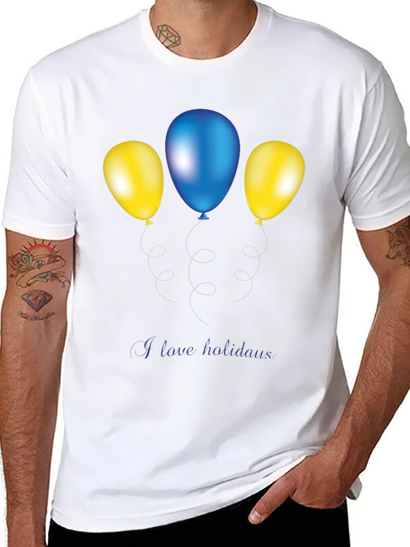Black Festive Balloons Graphic Tee - Holiday Fun view 8