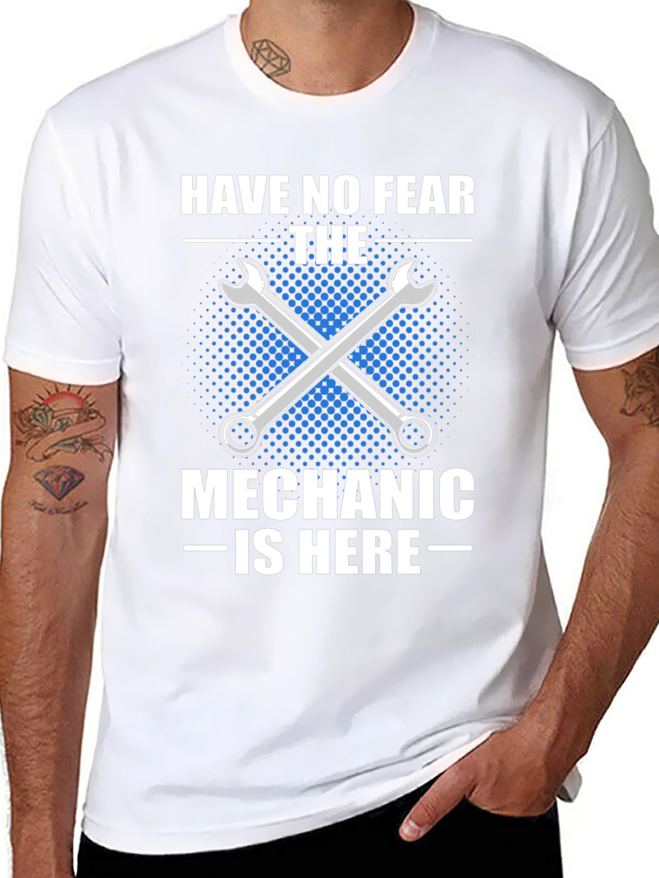 Black Mechanic T-Shirt - "Have No Fear" view 8
