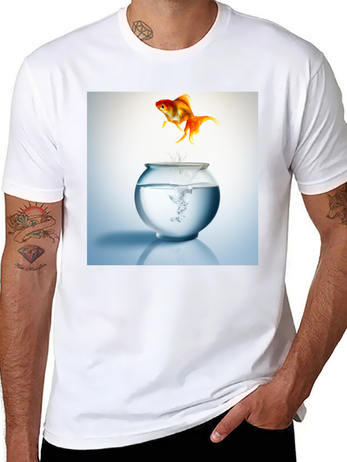 Black Goldfish Freedom T-Shirt - Jump into Style! view 8