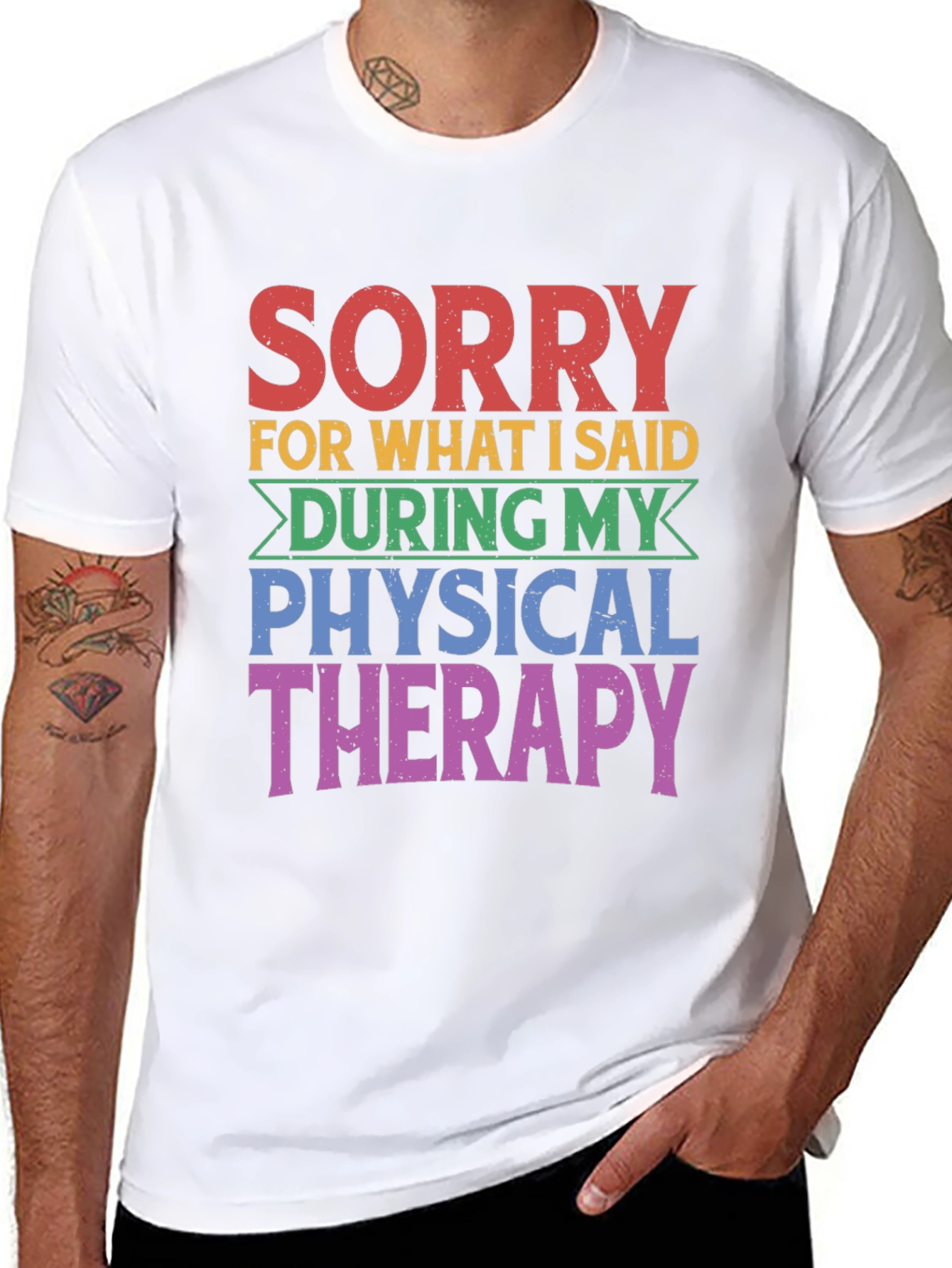 Black Sorry Physical Therapy T-Shirt view 8