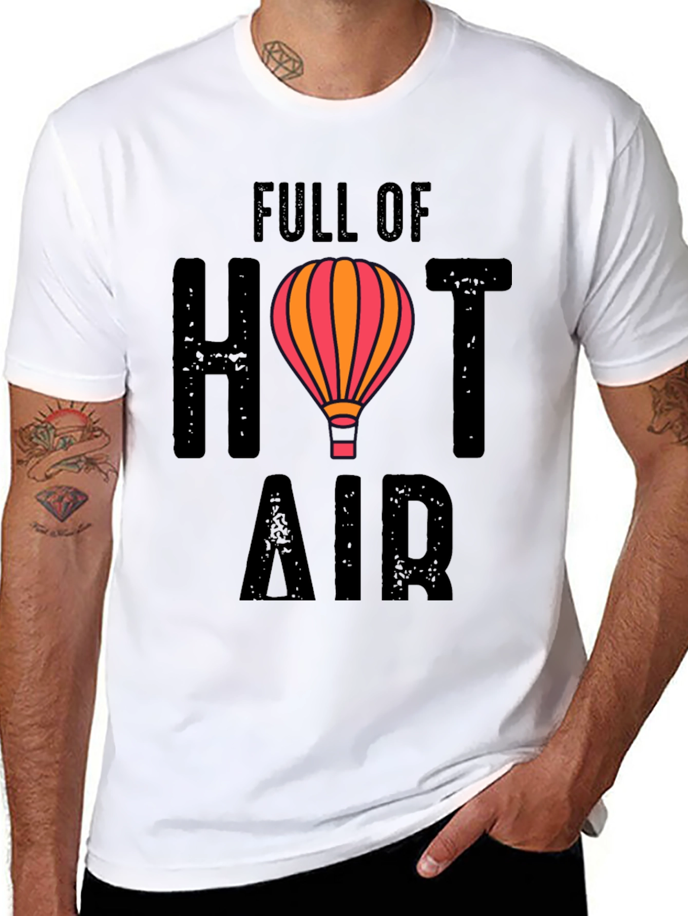 Black Full of Hot Air Graphic Tee view 8