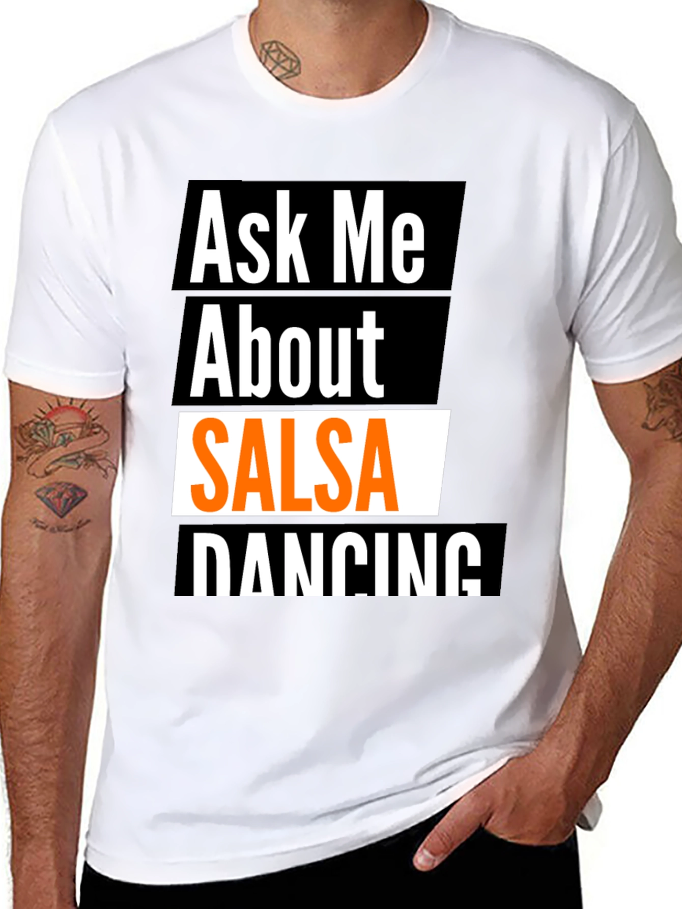 Black Ask Me About Salsa Dancing T-Shirt view 8