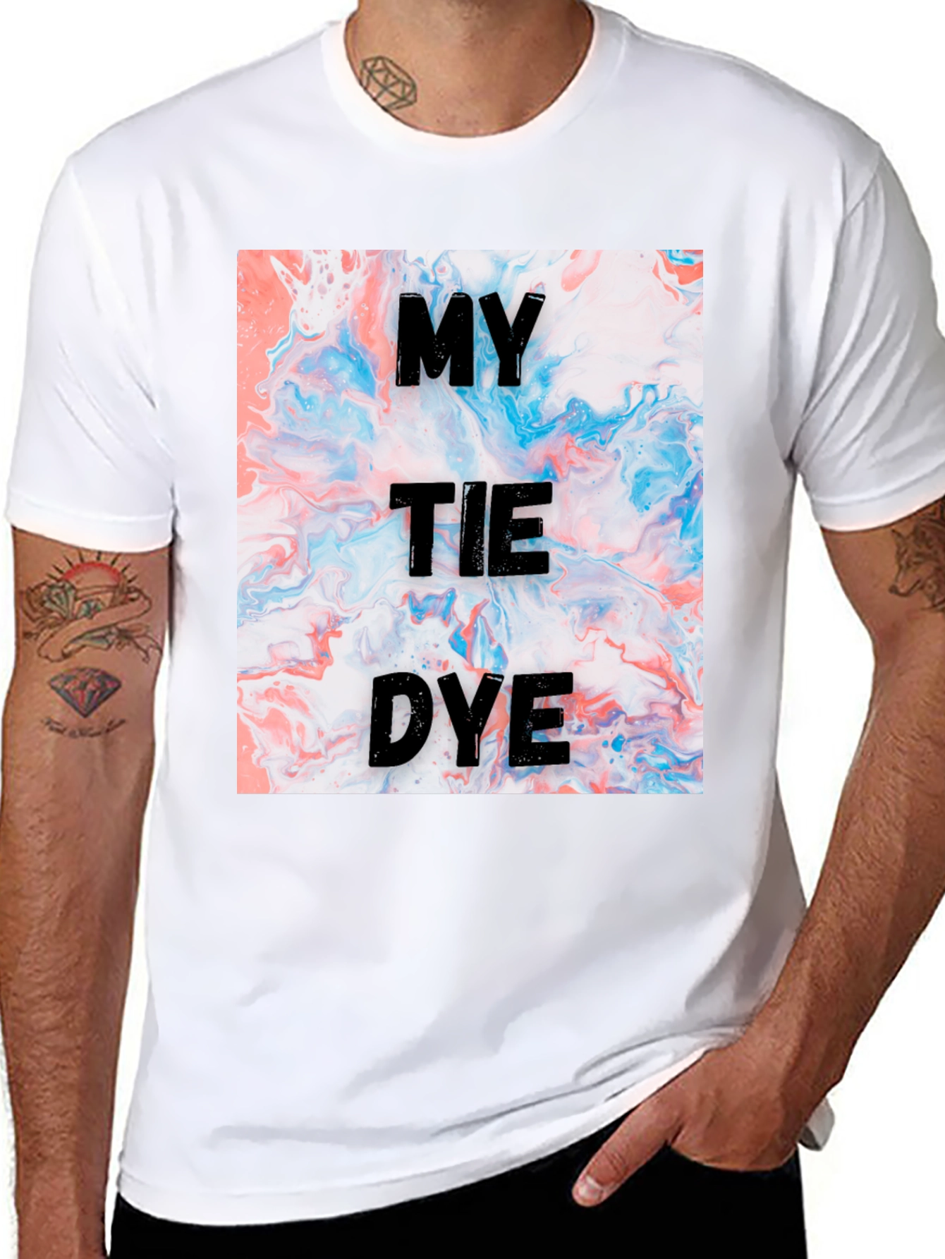 Black My Tie Dye Graphic T-Shirt view 8