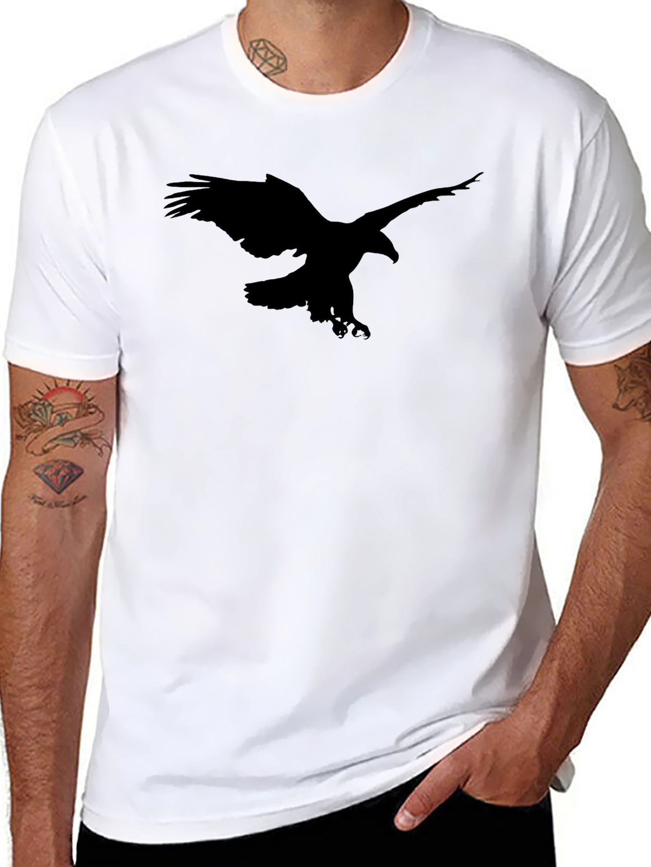 Black Black Eagle Graphic Tee - Men's Short Sleeve view 8
