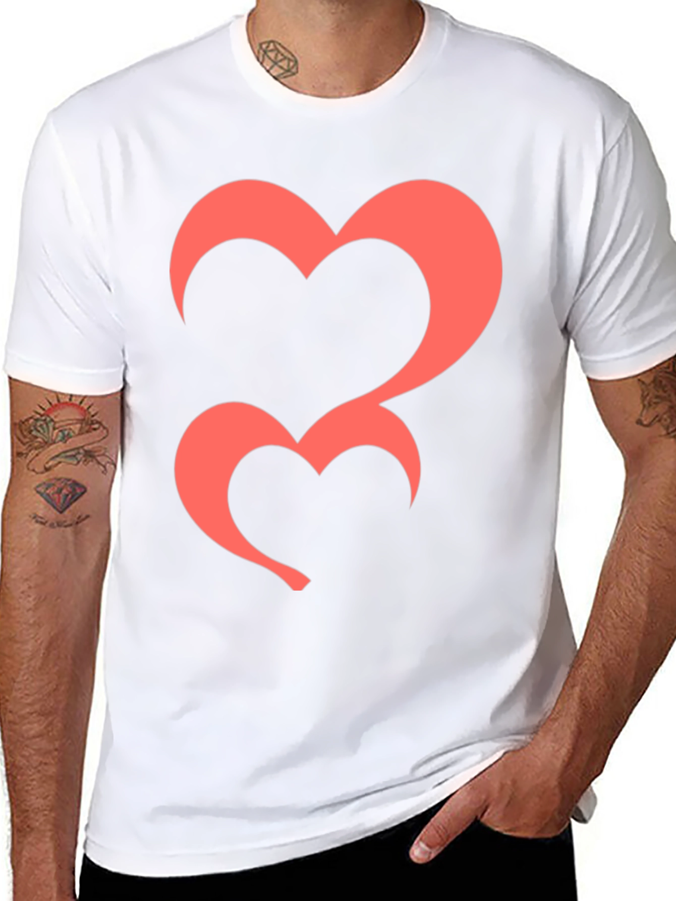 Black Heart Graphic Tee - Black Casual T-Shirt view 8