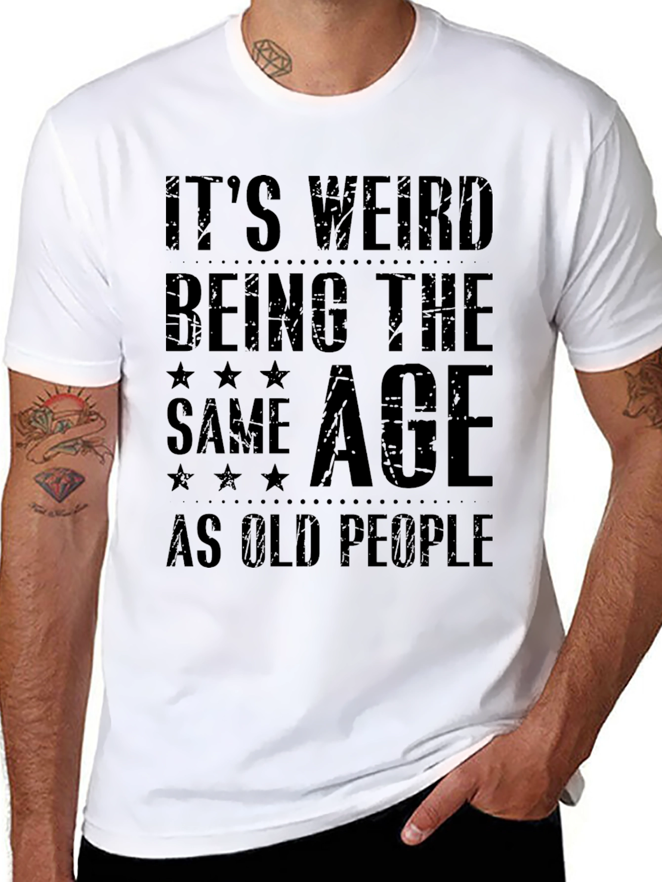 Black Funny Age Saying Black Graphic Tee view 8