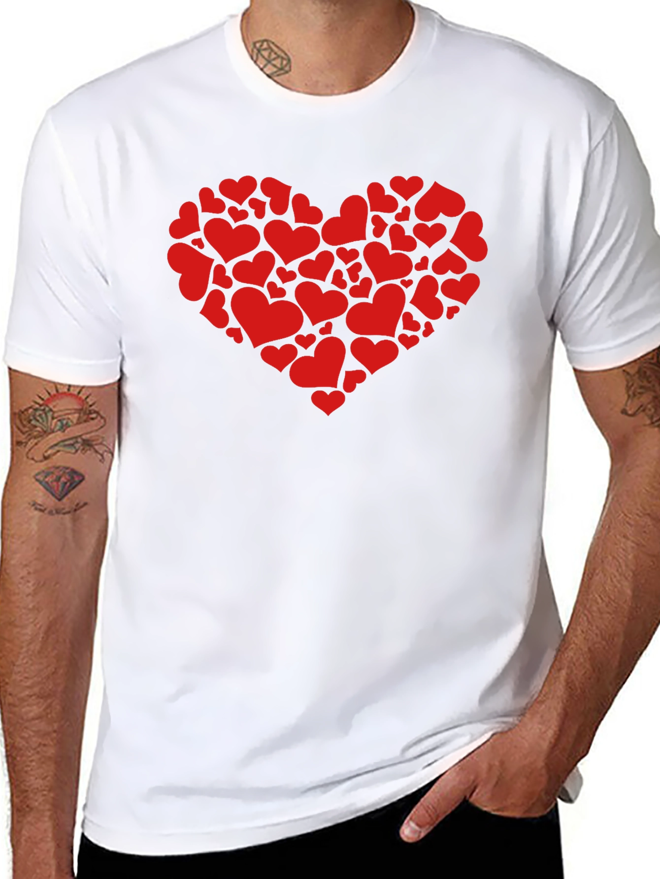 Black Heart Full of Hearts Black T-Shirt view 8